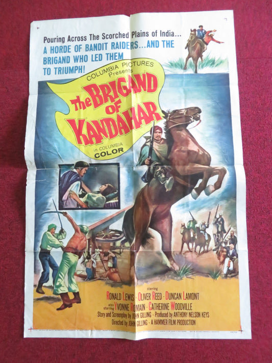 BRIGAND OF KANDAHAR FOLDED US ONE SHEET POSTER OLIVER REED RONALD LEWIS 1965