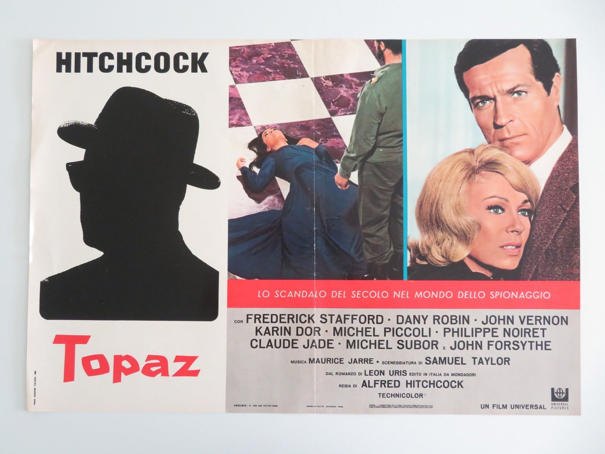 TOPAZ - A ITALIAN FOTOBUSTA POSTER FREDERICK STAFFORD DANY ROBIN 1969 - Rendezvous Cinema