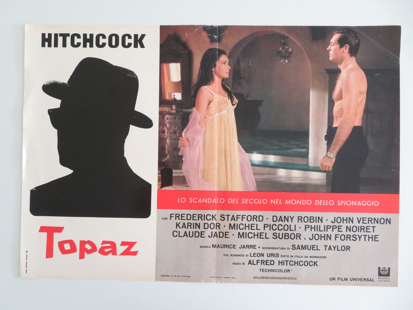 TOPAZ - B ITALIAN FOTOBUSTA POSTER FREDERICK STAFFORD DANY ROBIN 1969 - Rendezvous Cinema