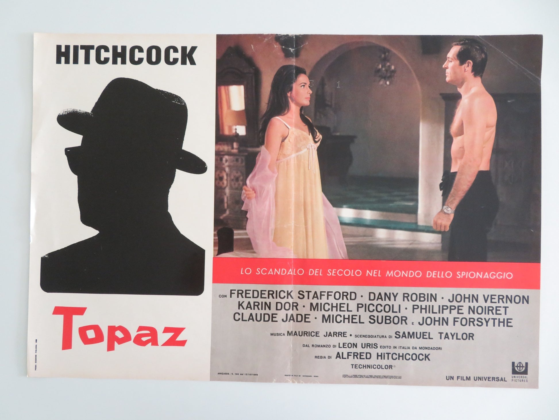 TOPAZ - B ITALIAN FOTOBUSTA POSTER FREDERICK STAFFORD DANY ROBIN 1969 - Rendezvous Cinema