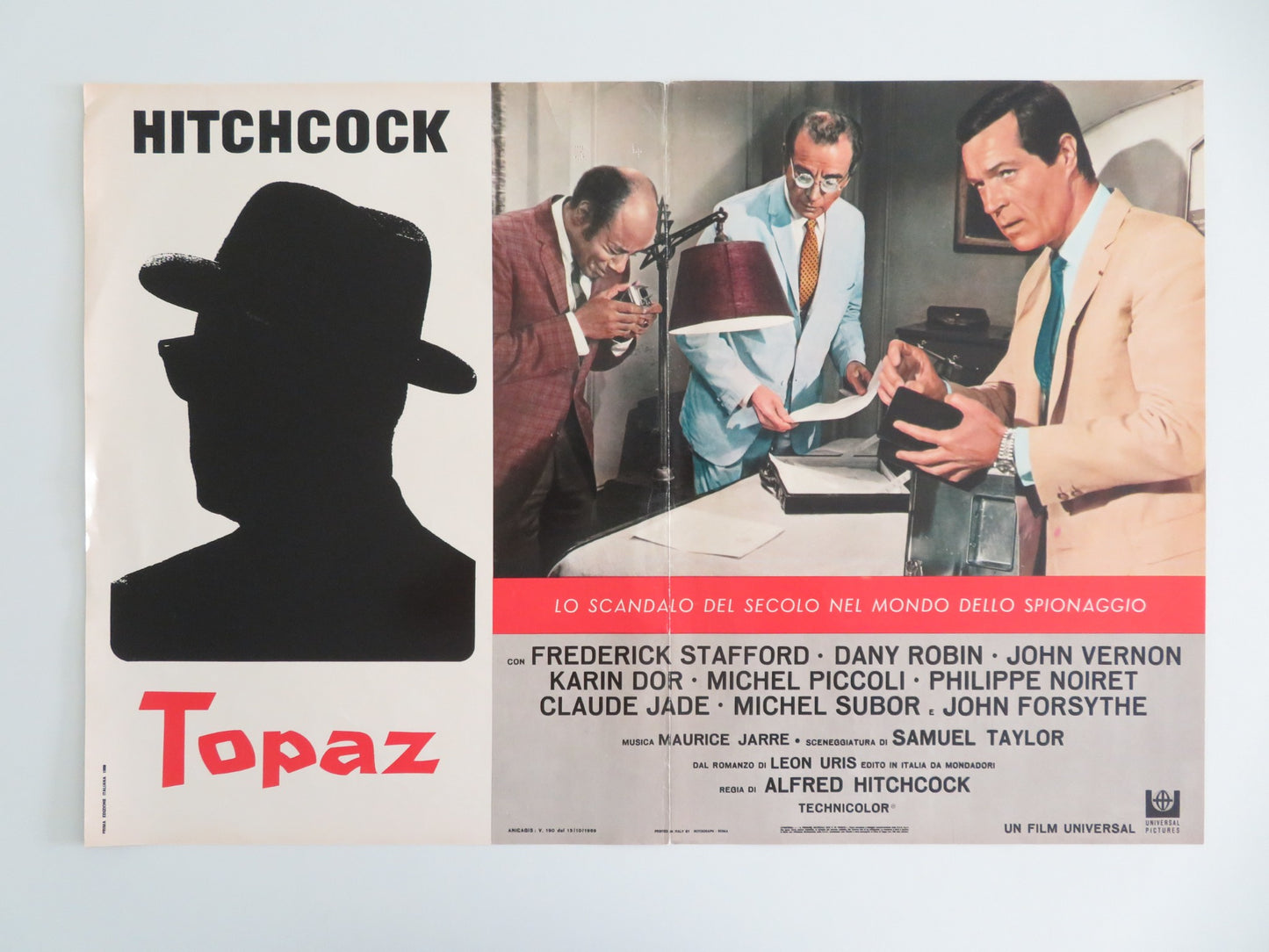 TOPAZ - C ITALIAN FOTOBUSTA POSTER FREDERICK STAFFORD DANY ROBIN 1969 - Rendezvous Cinema