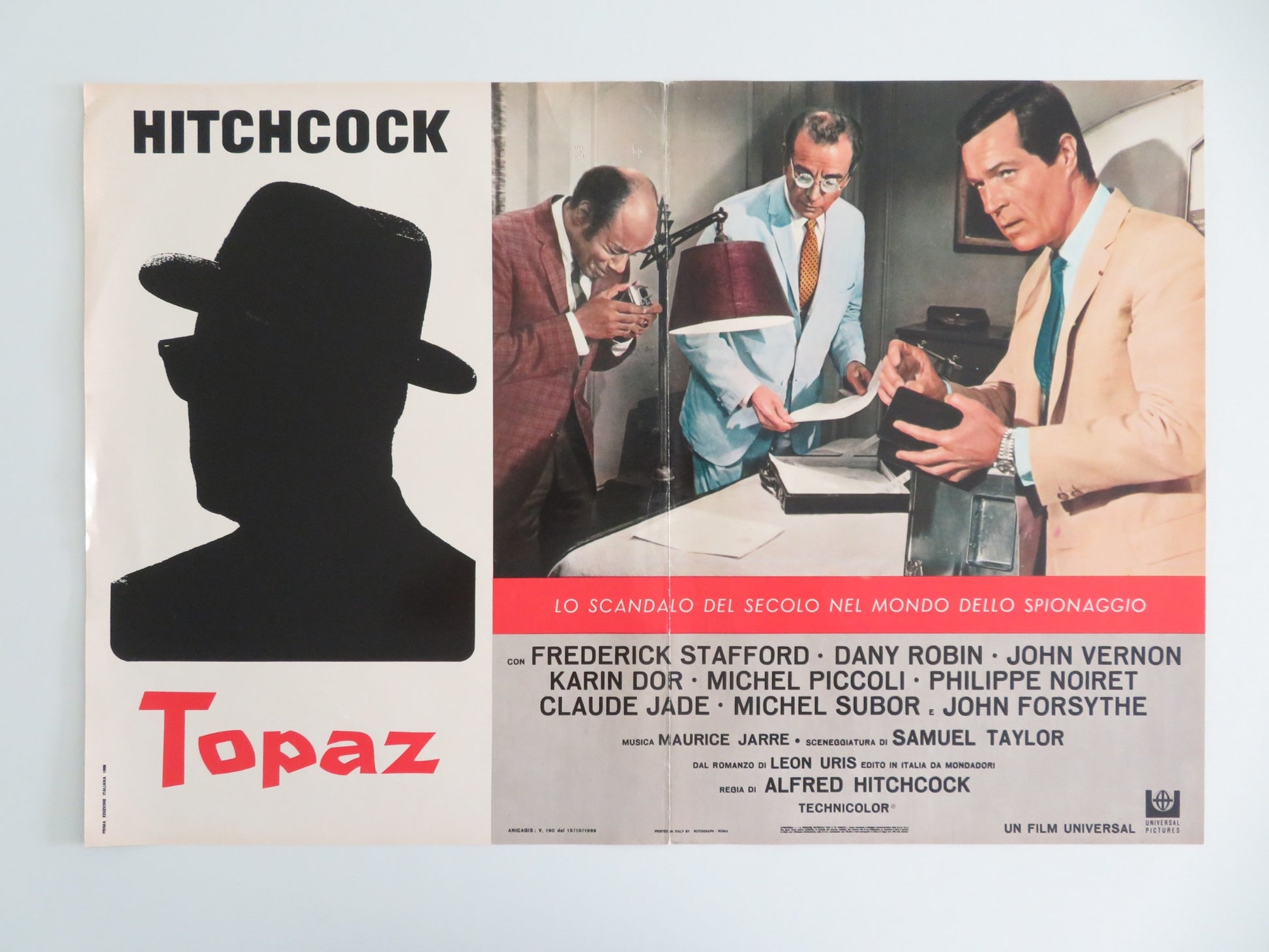 TOPAZ - C ITALIAN FOTOBUSTA POSTER FREDERICK STAFFORD DANY ROBIN 1969 - Rendezvous Cinema