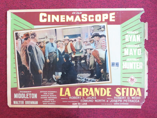 THE PROUD ONES - B ITALIAN FOTOBUSTA POSTER ROBERT RYAN VIRGINIA MAYO 1956 - Rendezvous Cinema