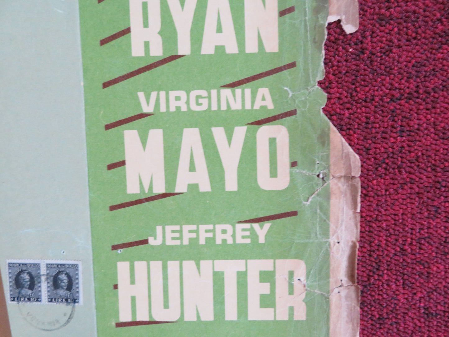 THE PROUD ONES - B ITALIAN FOTOBUSTA POSTER ROBERT RYAN VIRGINIA MAYO 1956 - Rendezvous Cinema