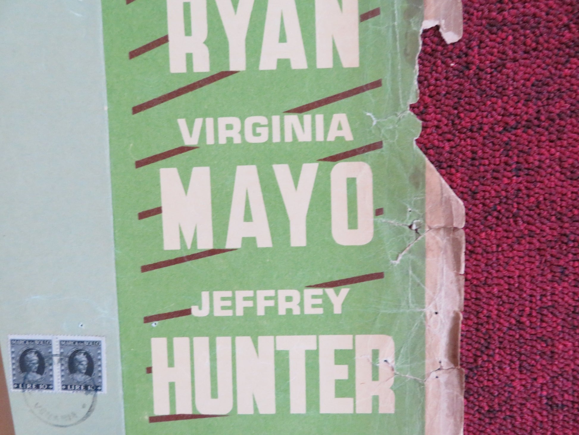 THE PROUD ONES - B ITALIAN FOTOBUSTA POSTER ROBERT RYAN VIRGINIA MAYO 1956 - Rendezvous Cinema