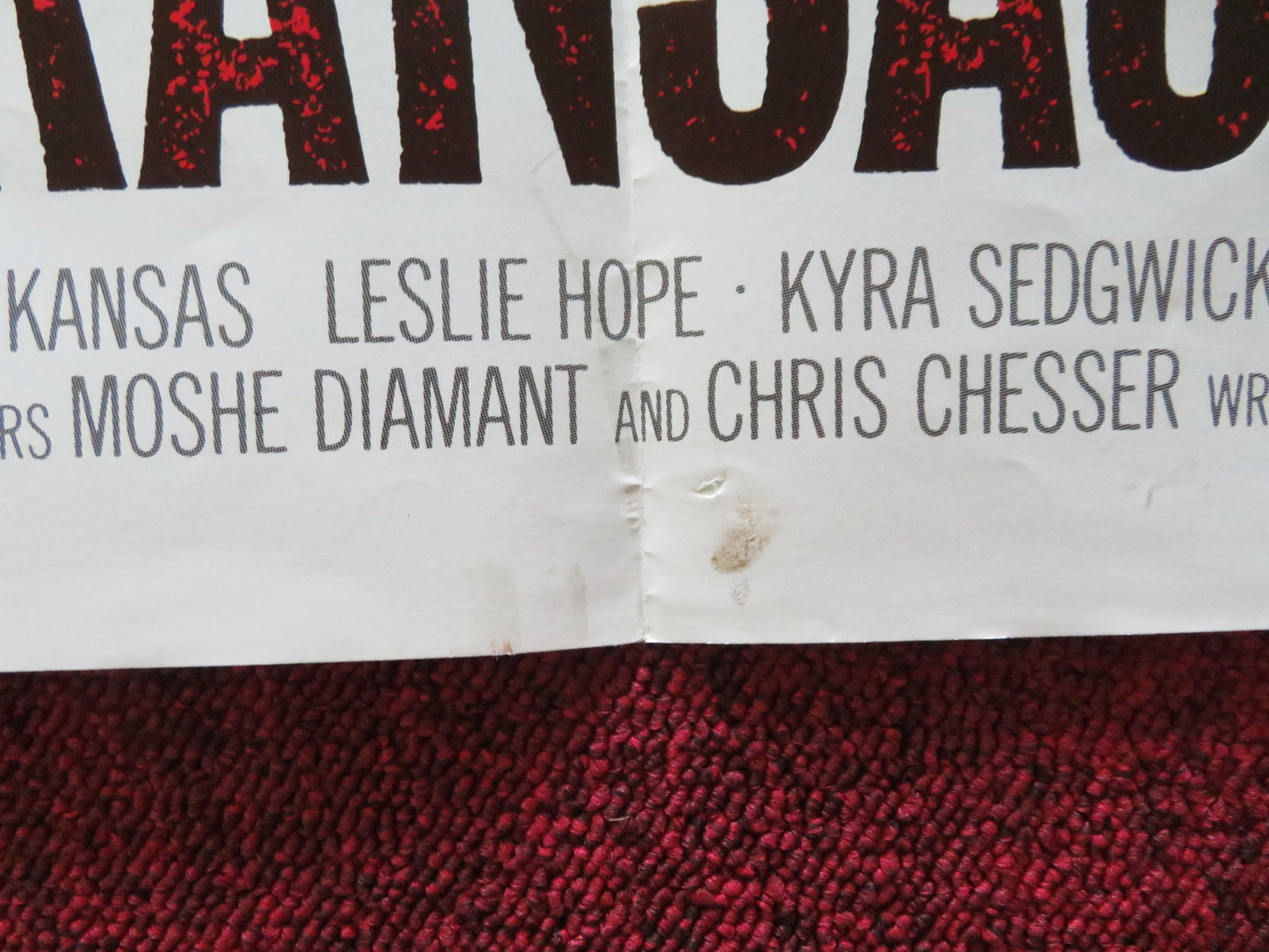 KANSAS UK QUAD POSTER FOLDED MATT DILLON ANDREW MCCARTHY 1988