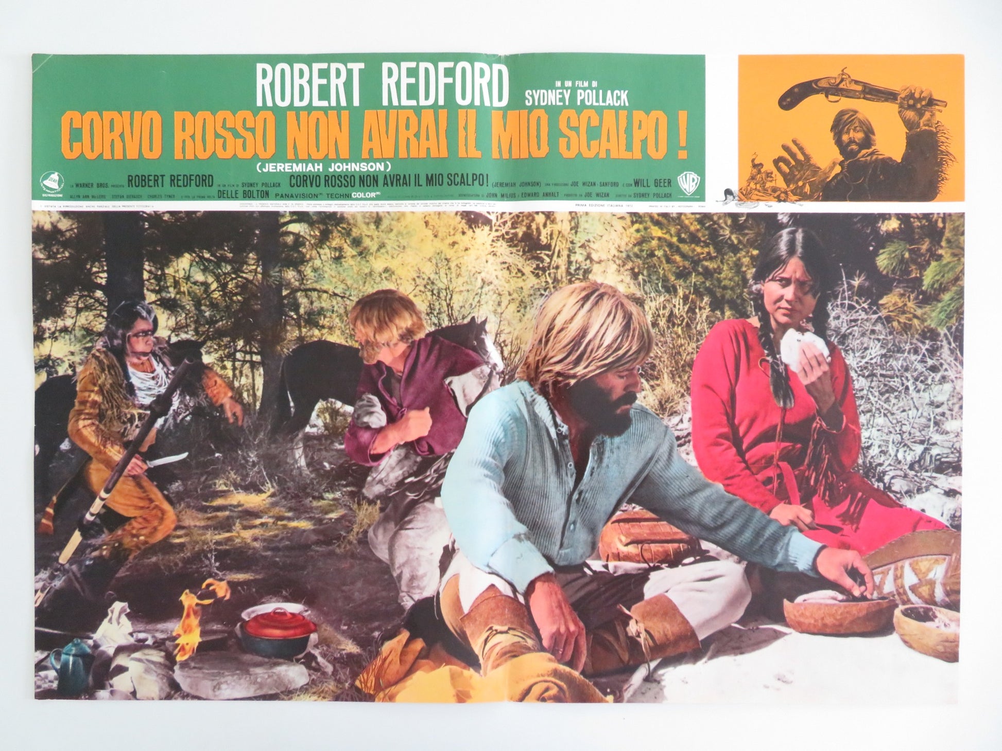 JEREMIAH JOHNSON - A ITALIAN FOTOBUSTA POSTER ROBERT REDFORD WILL GEER 1972 - Rendezvous Cinema