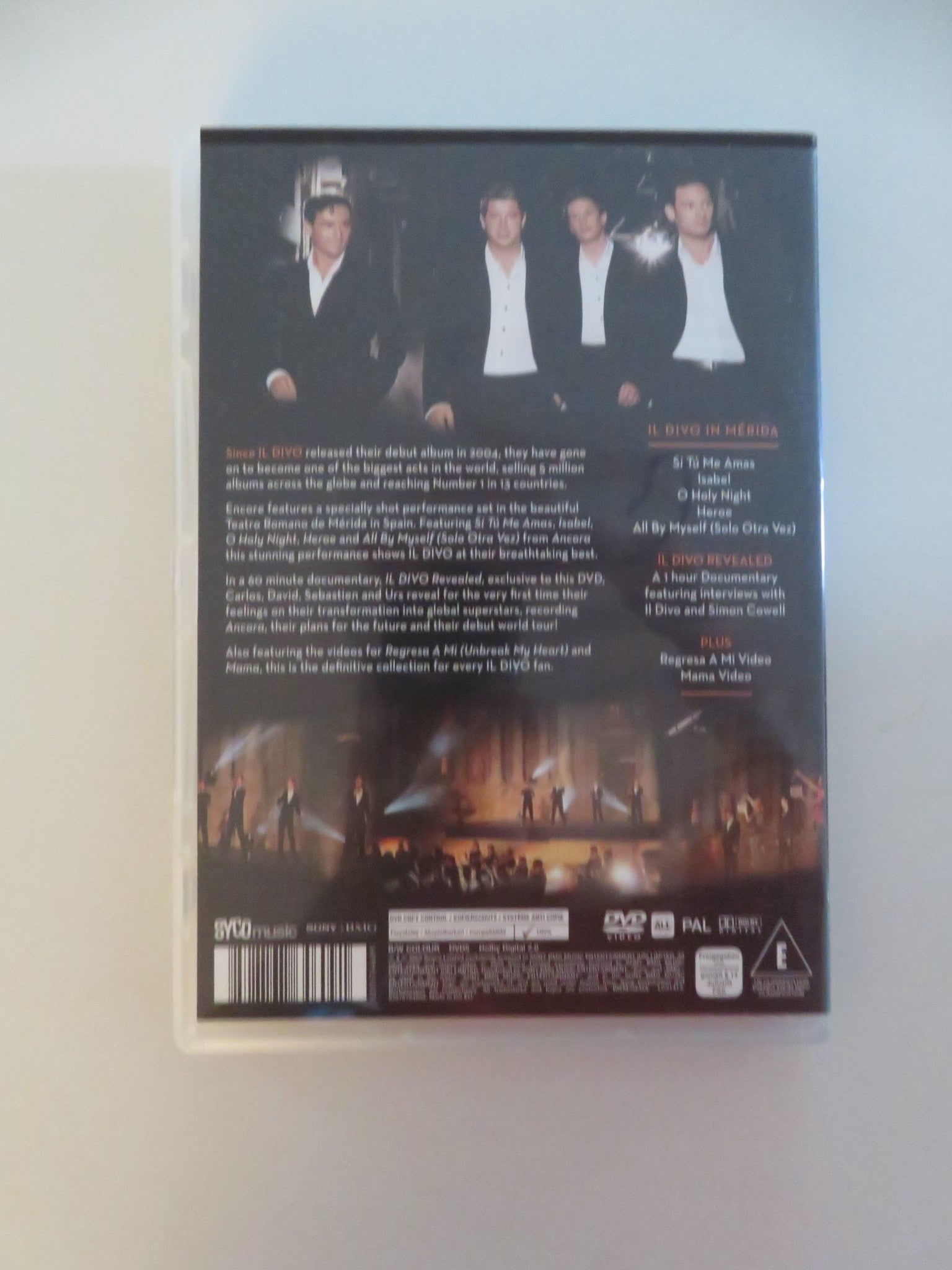 IL DIVO: ENCORE (DVD) DAVID MILLER SEBASTIEN IZAMBARD URS BUHLER 2005 REGION ALL - Rendezvous Cinema