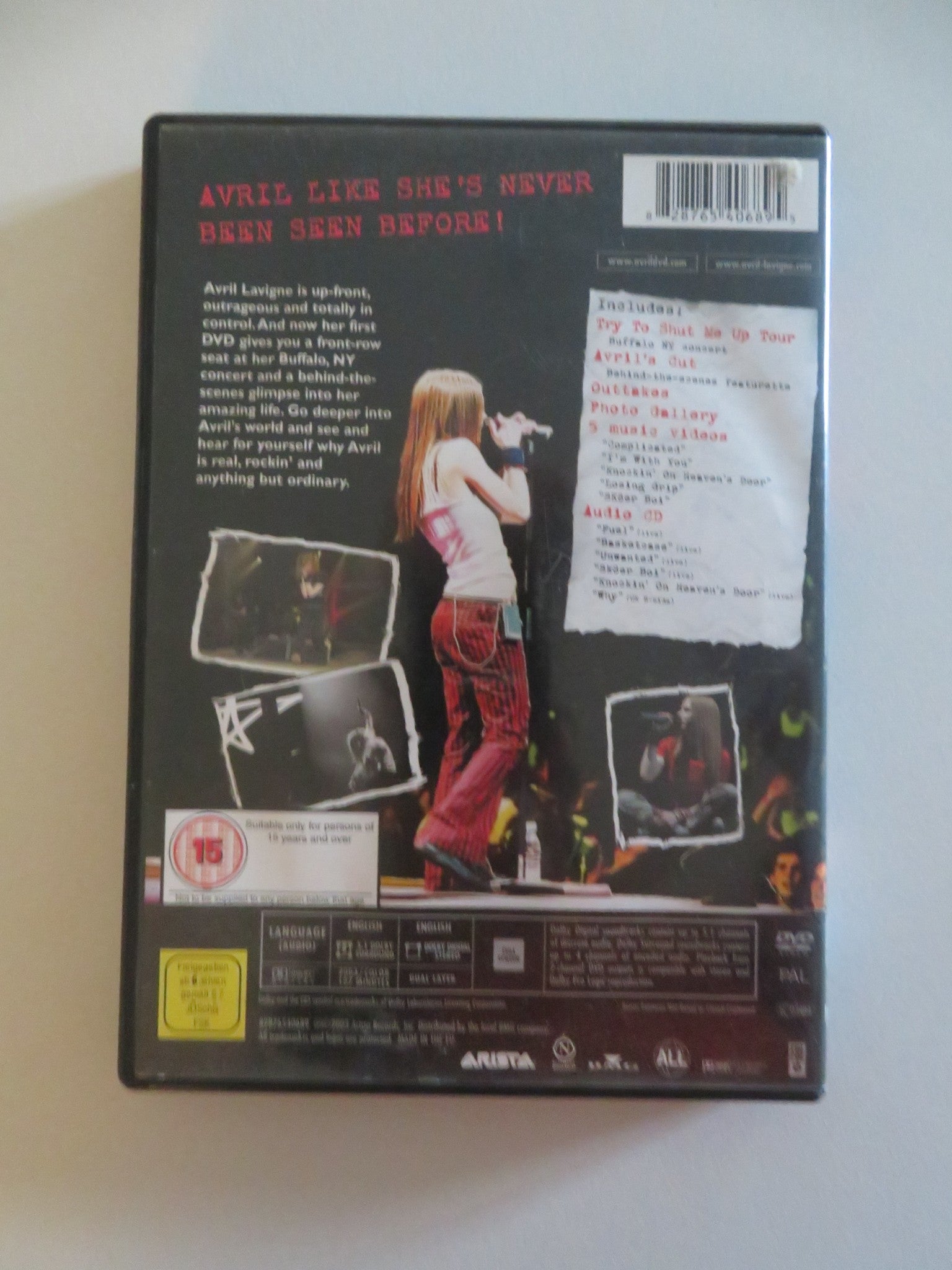 AVRIL LAVIGNE: MY WORLD - 2 DISCS (DVD) CRAIG BRAGINSKY EVAN TAU 2003 REGION ALL - Rendezvous Cinema
