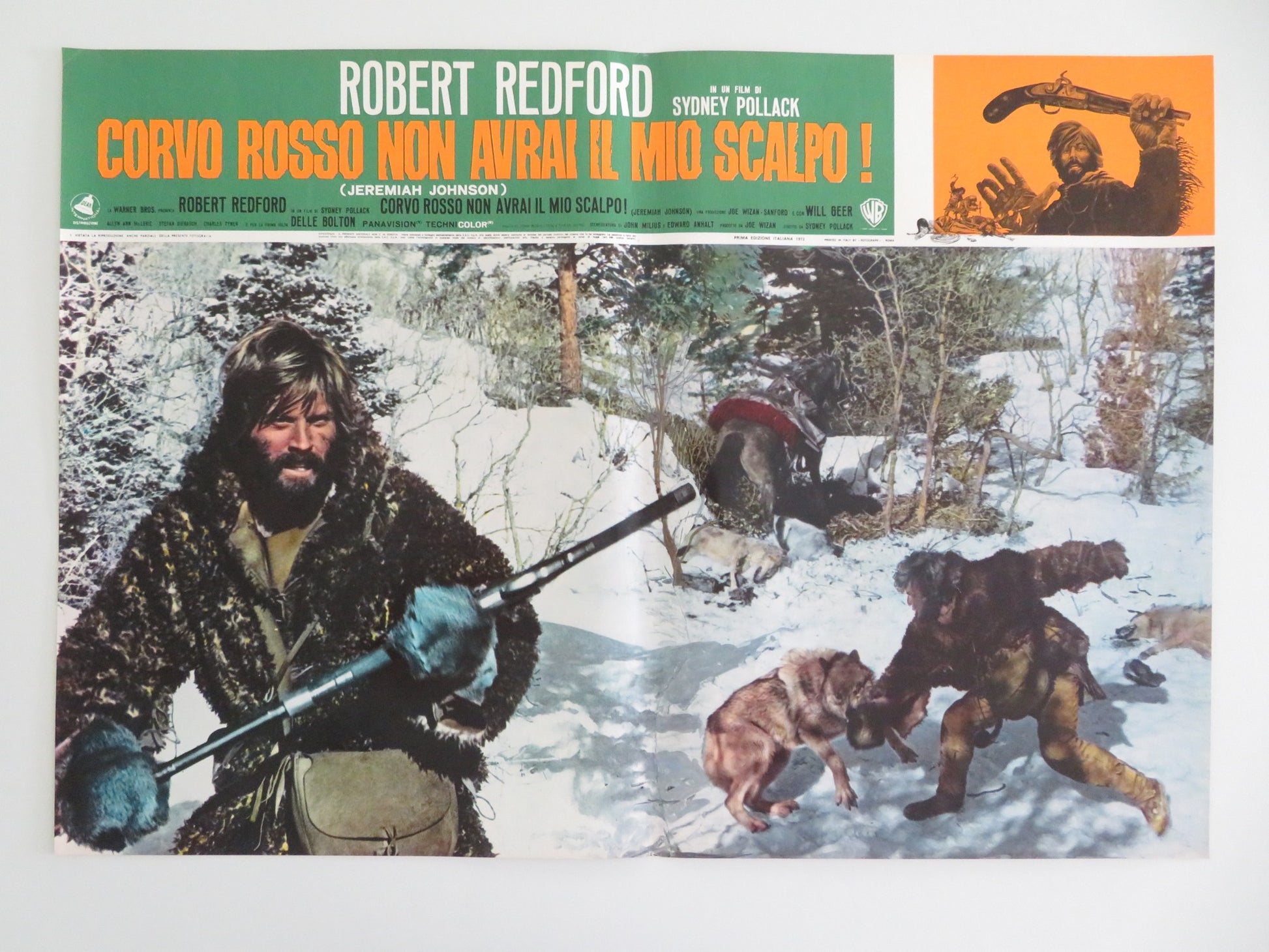 JEREMIAH JOHNSON - E ITALIAN FOTOBUSTA POSTER ROBERT REDFORD WILL GEER 1972 - Rendezvous Cinema