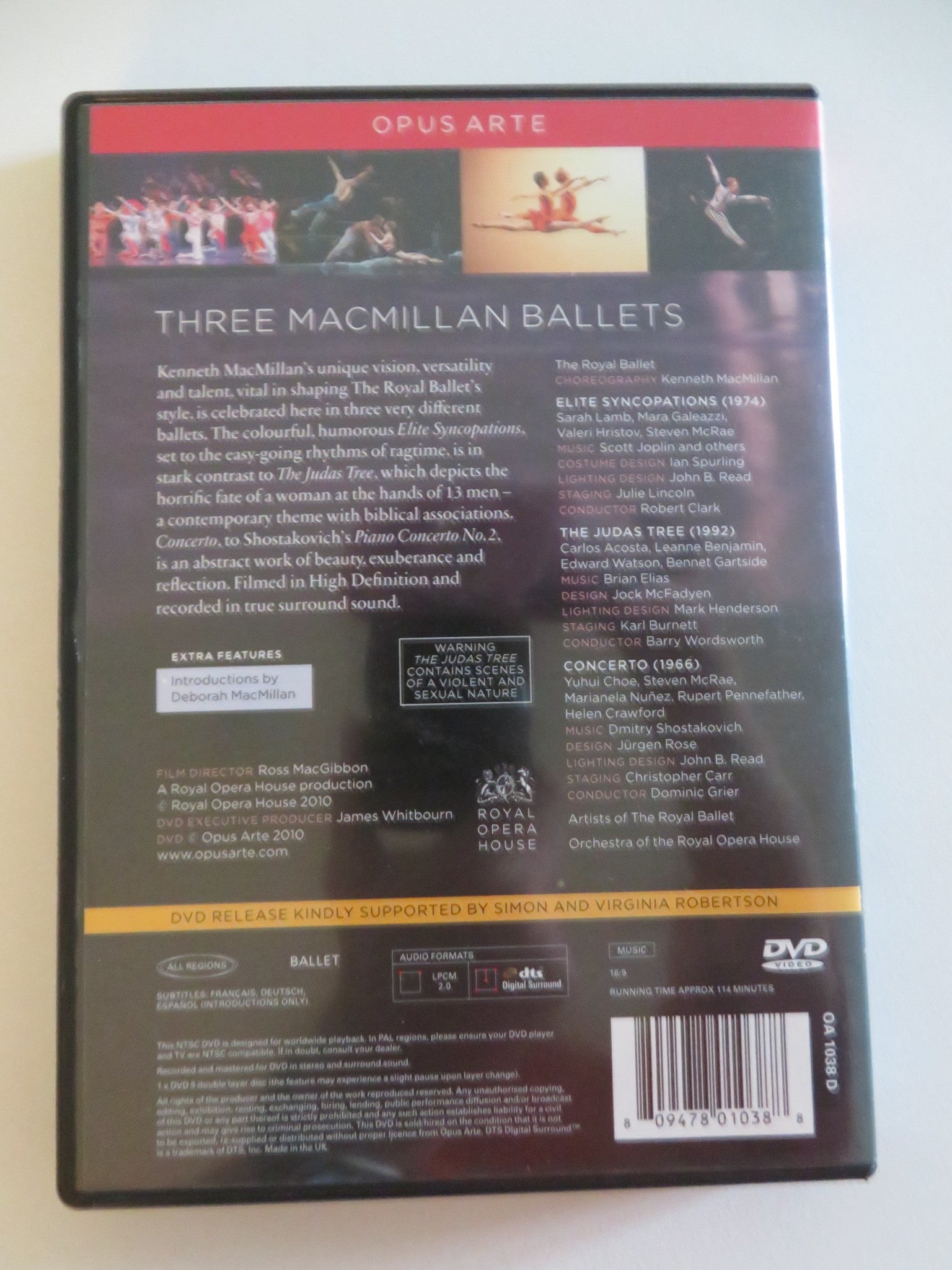 THREE BALLETS BY KENNETH MACMILLAN - ELITE SYNCOPATIONS... (DVD) 2010 REGION ALL - Rendezvous Cinema