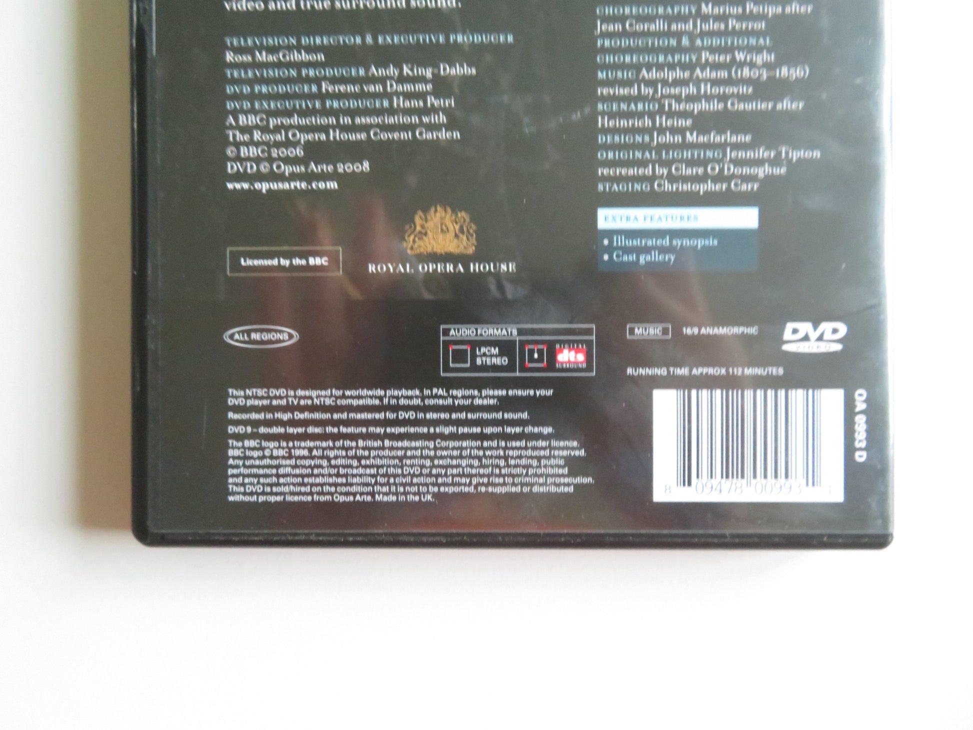 THE ROYAL BALLET - GISELLE (DVD) BBC ADOLPHE ADAM ALINA COJOCARU 2008 REGION ALL - Rendezvous Cinema