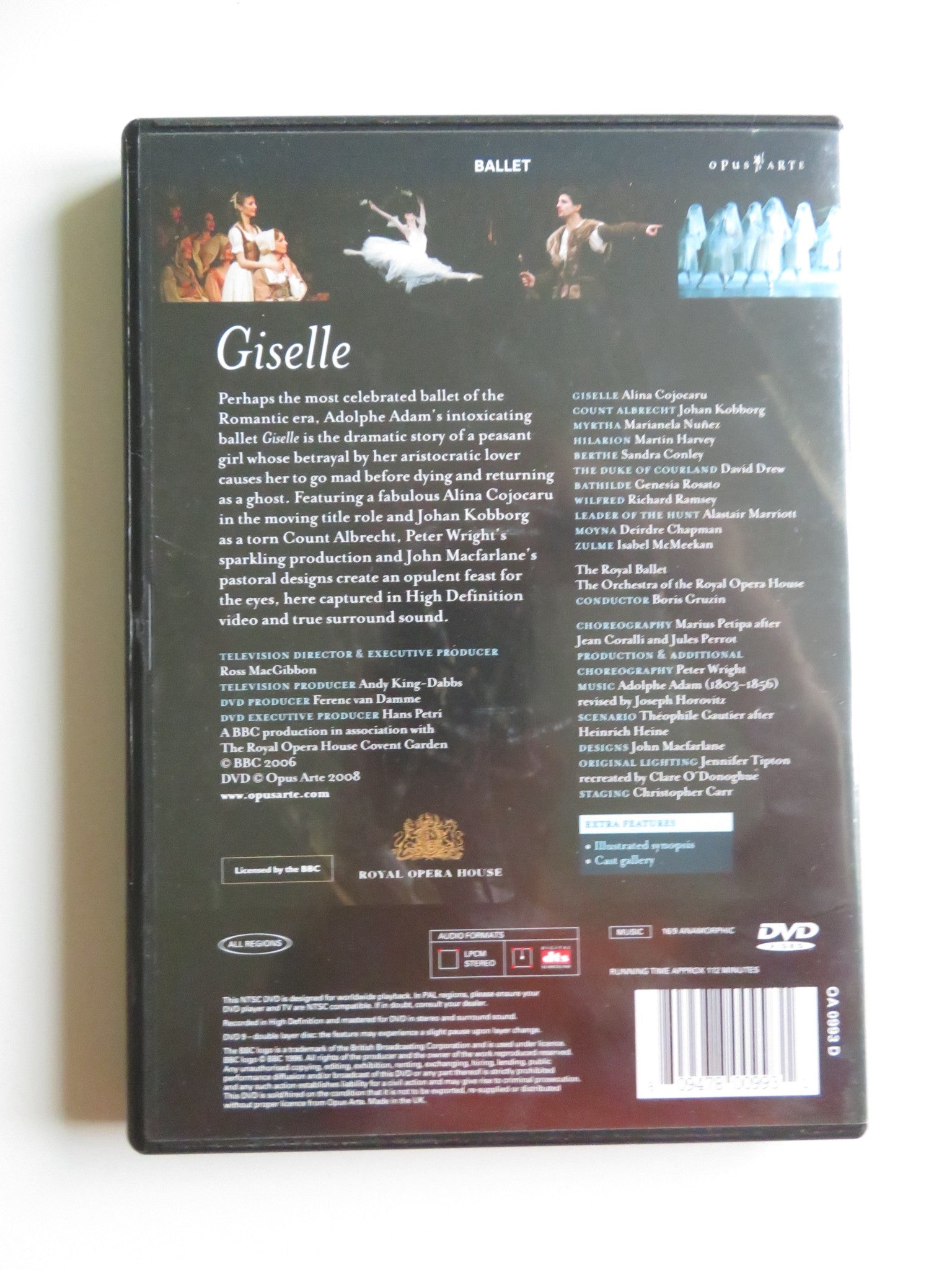 THE ROYAL BALLET - GISELLE (DVD) BBC ADOLPHE ADAM ALINA COJOCARU 2008 REGION ALL - Rendezvous Cinema