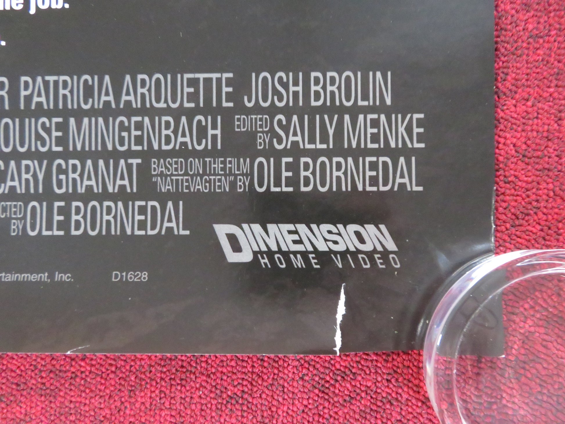 NIGHTWATCH VHS VIDEO POSTER ROLLED EWAN MCGREGOR NICK NOLTE 1997 - Rendezvous Cinema