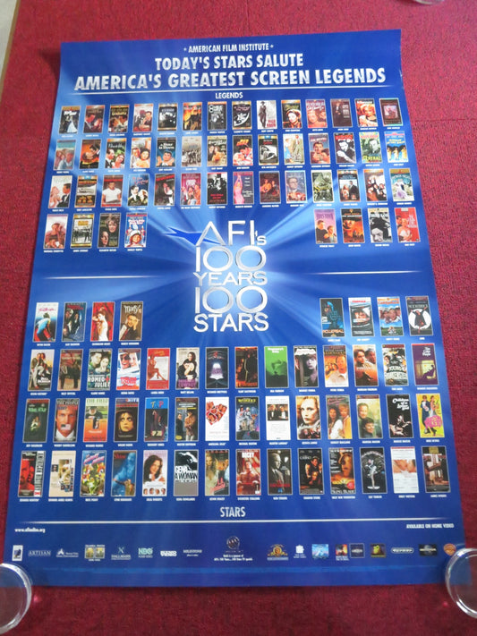 AFI'S 100 YEARS 100 STARS VHS VIDEO POSTER ROLLED AMERICAN FILM INSTITUTE 1999 - Rendezvous Cinema