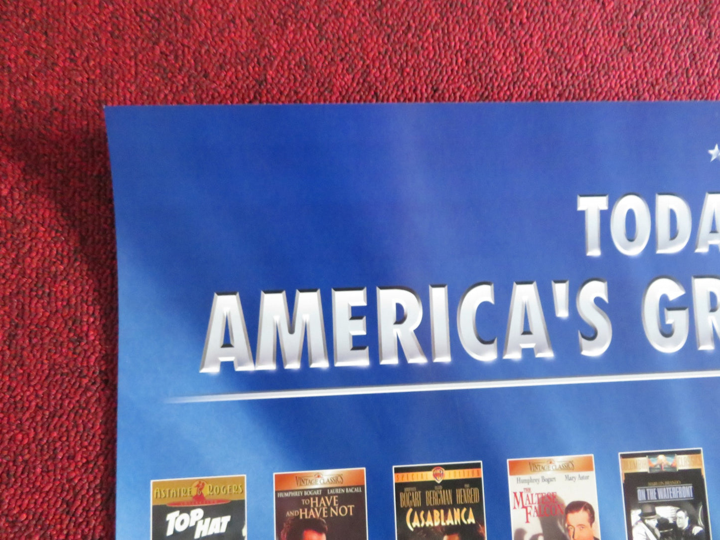 AFI'S 100 YEARS 100 STARS VHS VIDEO POSTER ROLLED AMERICAN FILM INSTITUTE 1999 - Rendezvous Cinema