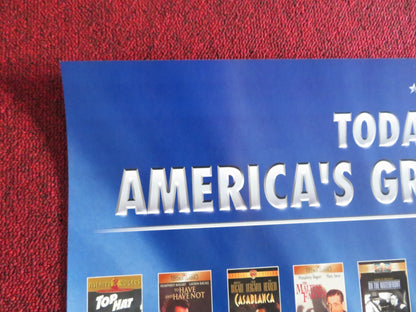 AFI'S 100 YEARS 100 STARS VHS VIDEO POSTER ROLLED AMERICAN FILM INSTITUTE 1999 - Rendezvous Cinema