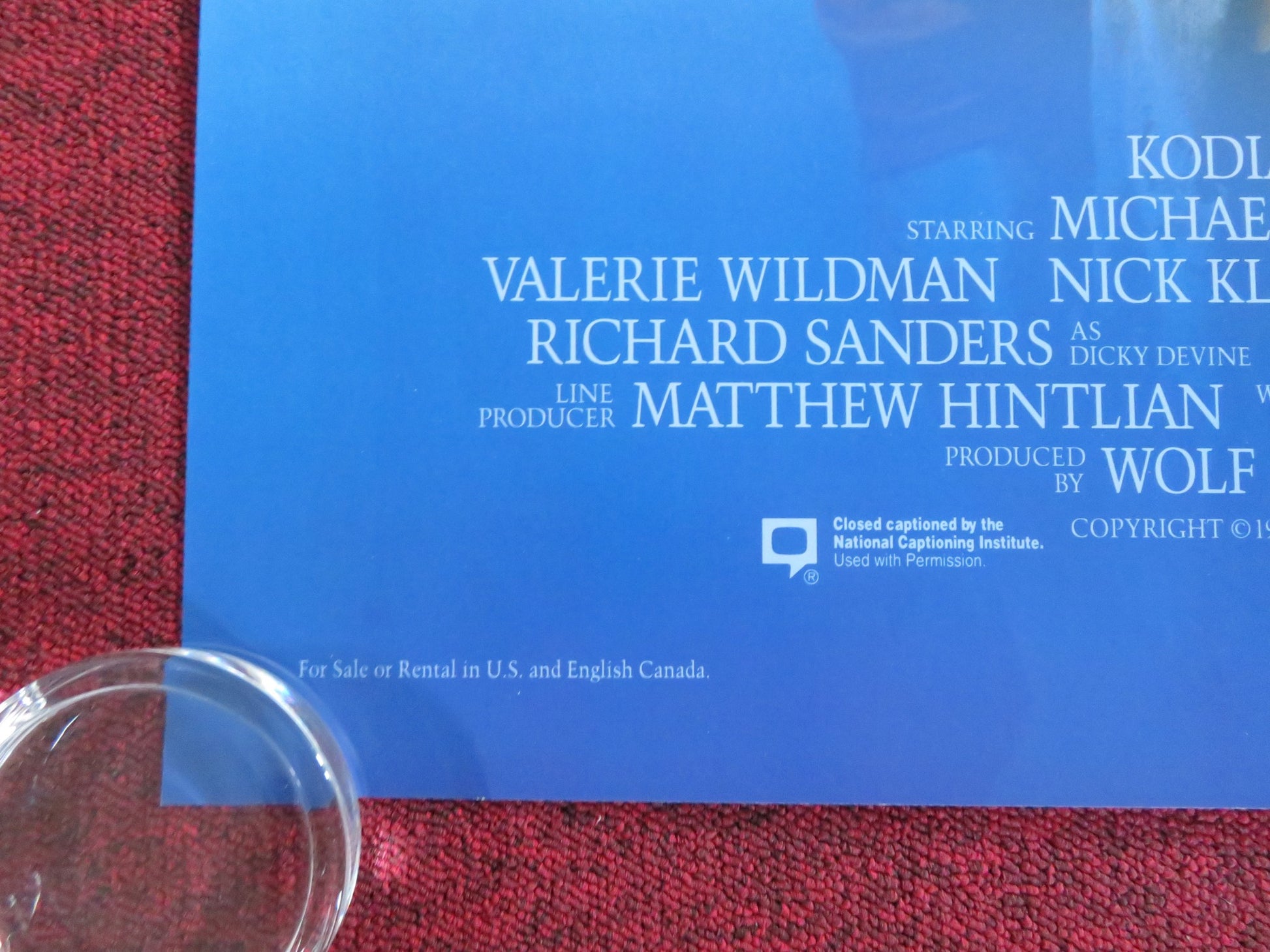 NEON CITY VHS VIDEO POSTER ROLLED MICHAEL IRONSIDE VANITY 1991 - Rendezvous Cinema