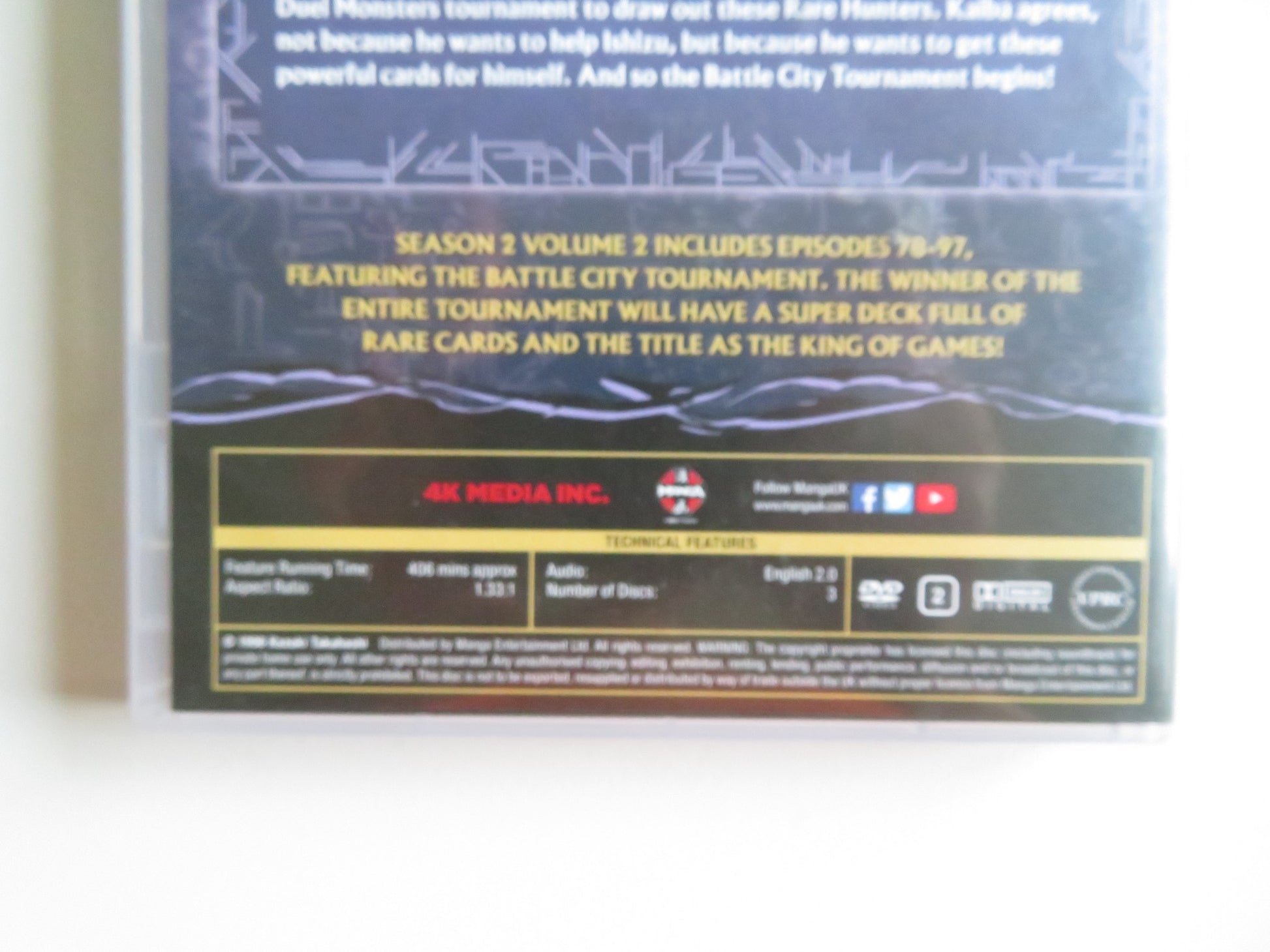 YU-GI-OH SEASON 2 VOLUME 2 - 3 DISCS (DVD) 1996 REGION 2 - Rendezvous Cinema