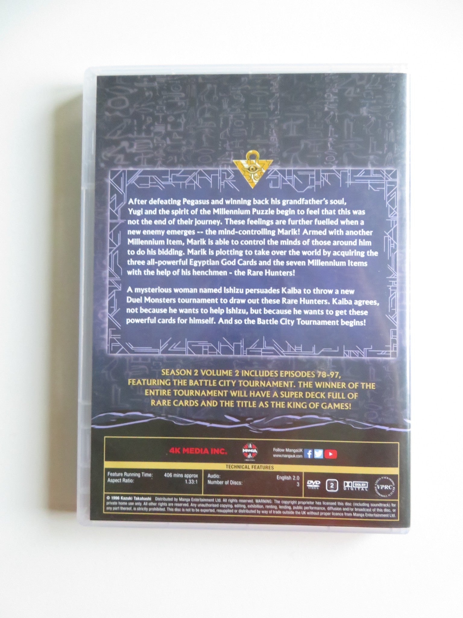 YU-GI-OH SEASON 2 VOLUME 2 - 3 DISCS (DVD) 1996 REGION 2 - Rendezvous Cinema