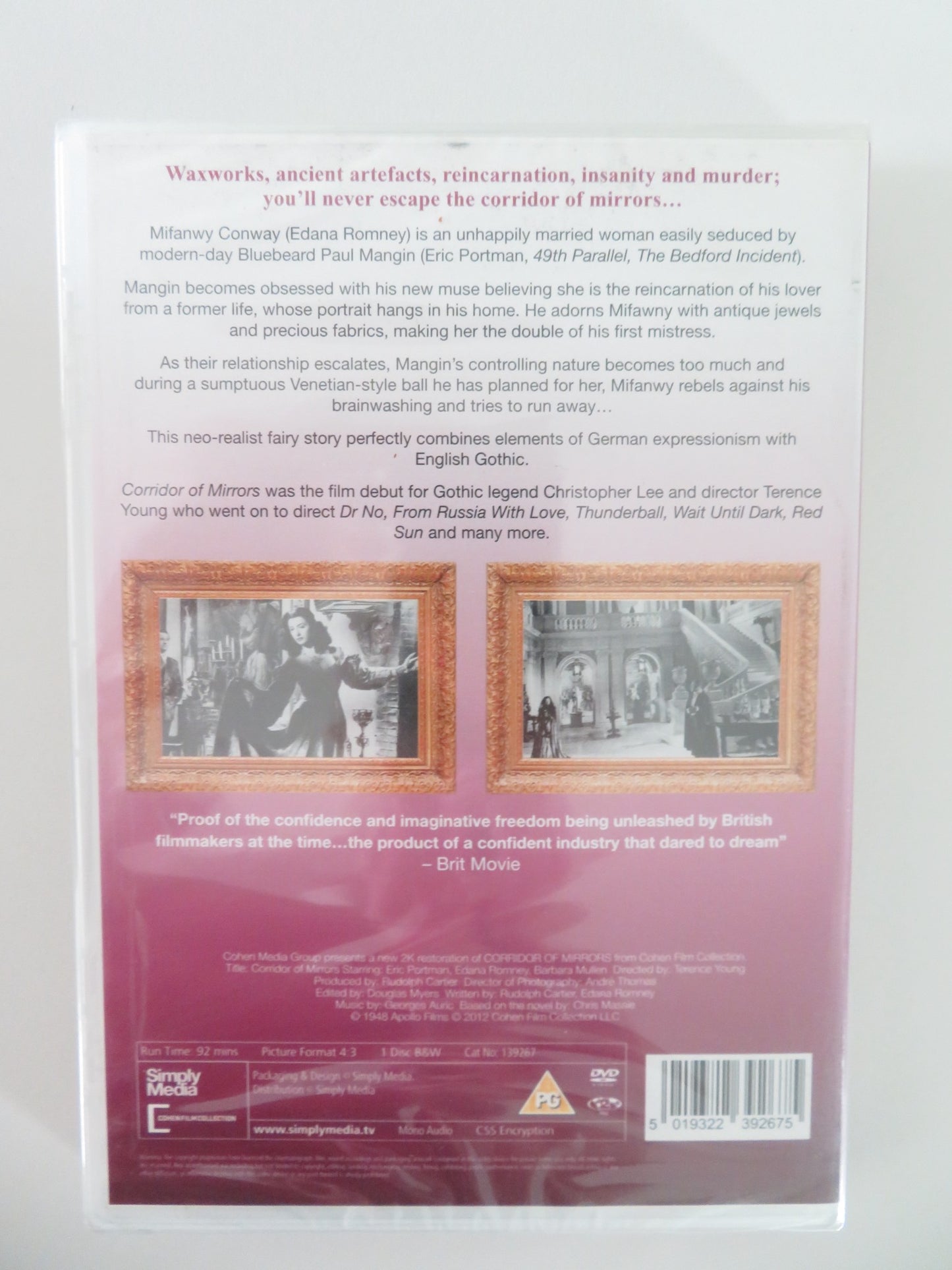 CORRIDOR OF MIRRORS (DVD) ERIC PORTMAN CHRISTOPHER LEE E. ROMNEY 1948 REGION 2 - Rendezvous Cinema
