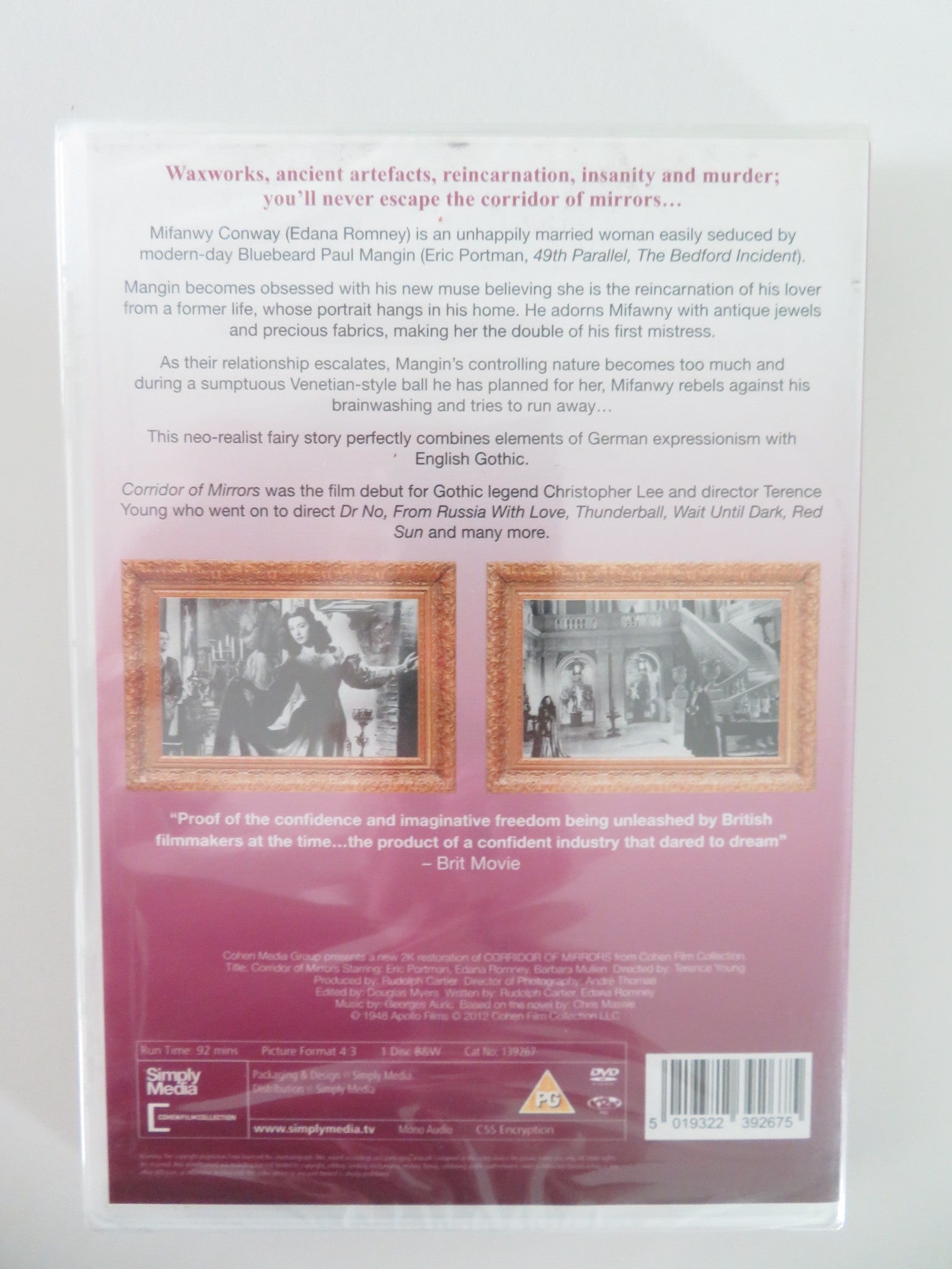 CORRIDOR OF MIRRORS (DVD) ERIC PORTMAN CHRISTOPHER LEE E. ROMNEY 1948 REGION 2 - Rendezvous Cinema