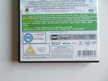 ELF - B -  2 DISCS (DVD) WILL FERRELL JAMES CAAN 2003 REGION 2
