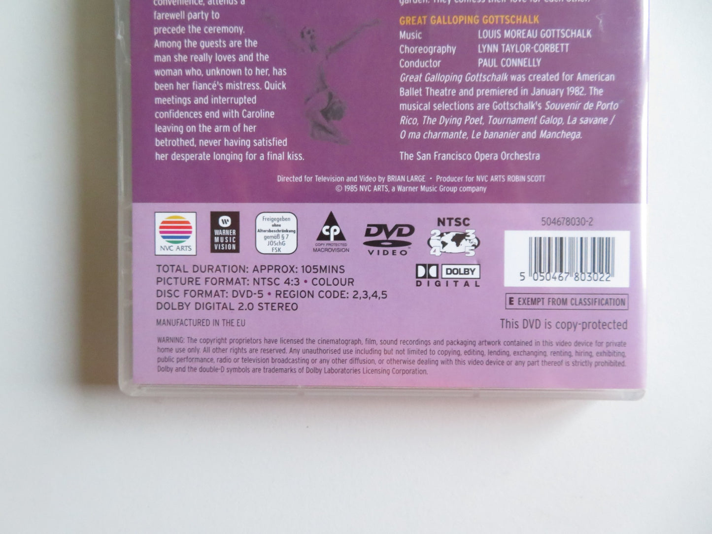 AMERICAN BALLET THEATRE IN SAN FRANCISCO (DVD) LESLIE BROWNE 1985 REGION 2,3,4,5