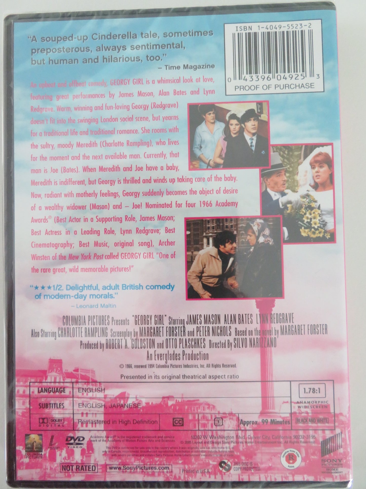 GEORGY GIRL (DVD) JAMES MASON ALAN BATES 1966 REGION 1 - Rendezvous Cinema