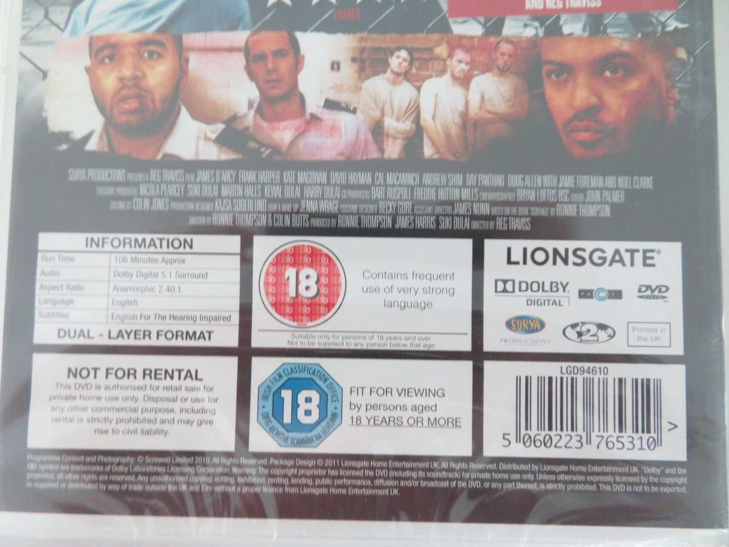 SCREWED (DVD) JAMES D'ARCY FRANK HARPER 2011 REGION 2 - Rendezvous Cinema