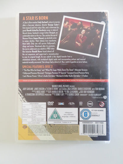 A STAR IS BORN - B - 2 DISCS (DVD) JUDY GARLAND JAMES MASON 1954 REGION 2