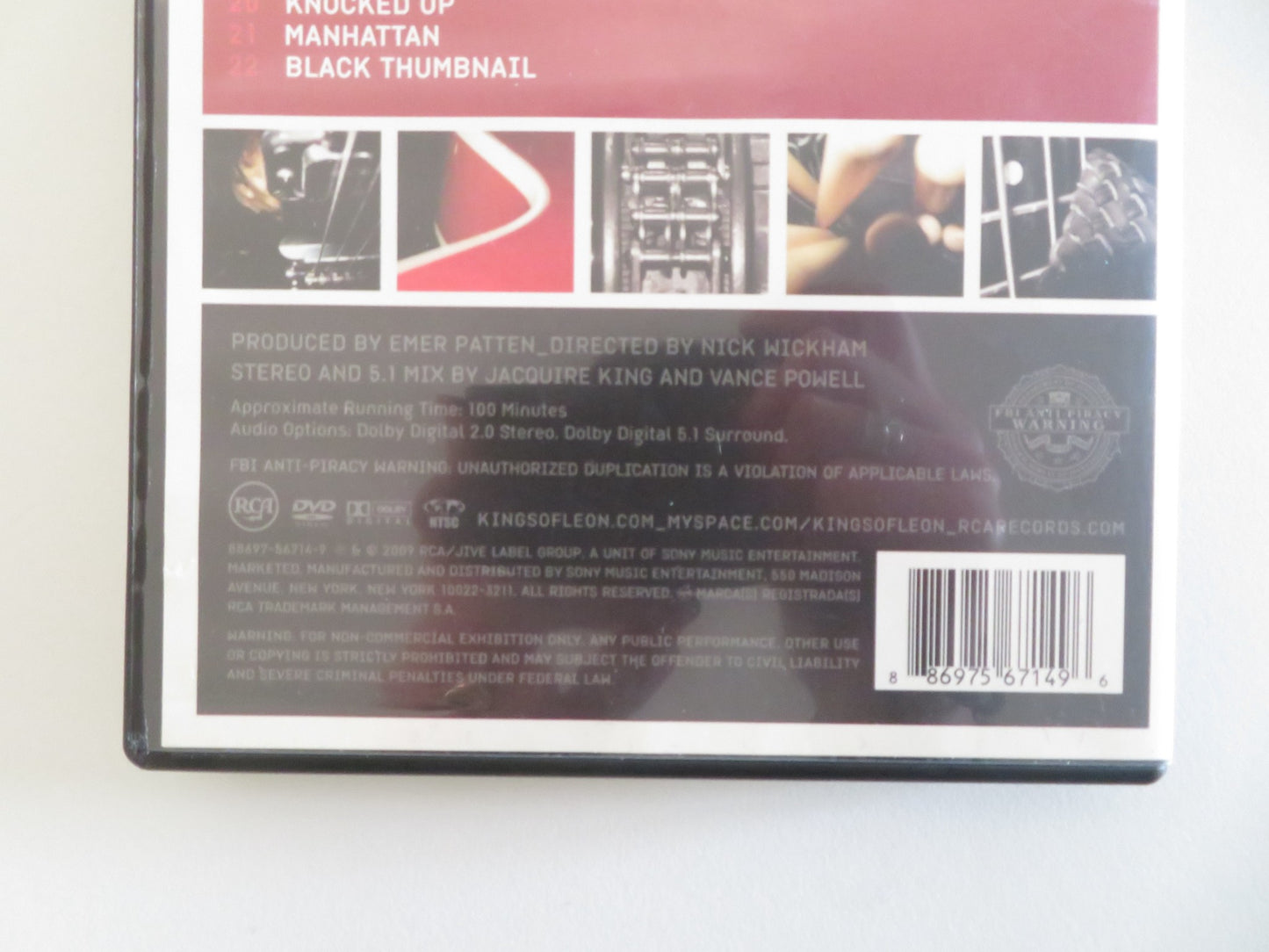 KINGS OF LEON LIVE AT THE O2 LONDON, ENGLAND (DVD) CALEB FOLLOWILL 2009 REGION 1