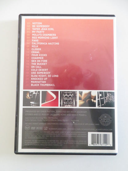 KINGS OF LEON LIVE AT THE O2 LONDON, ENGLAND (DVD) CALEB FOLLOWILL 2009 REGION 1