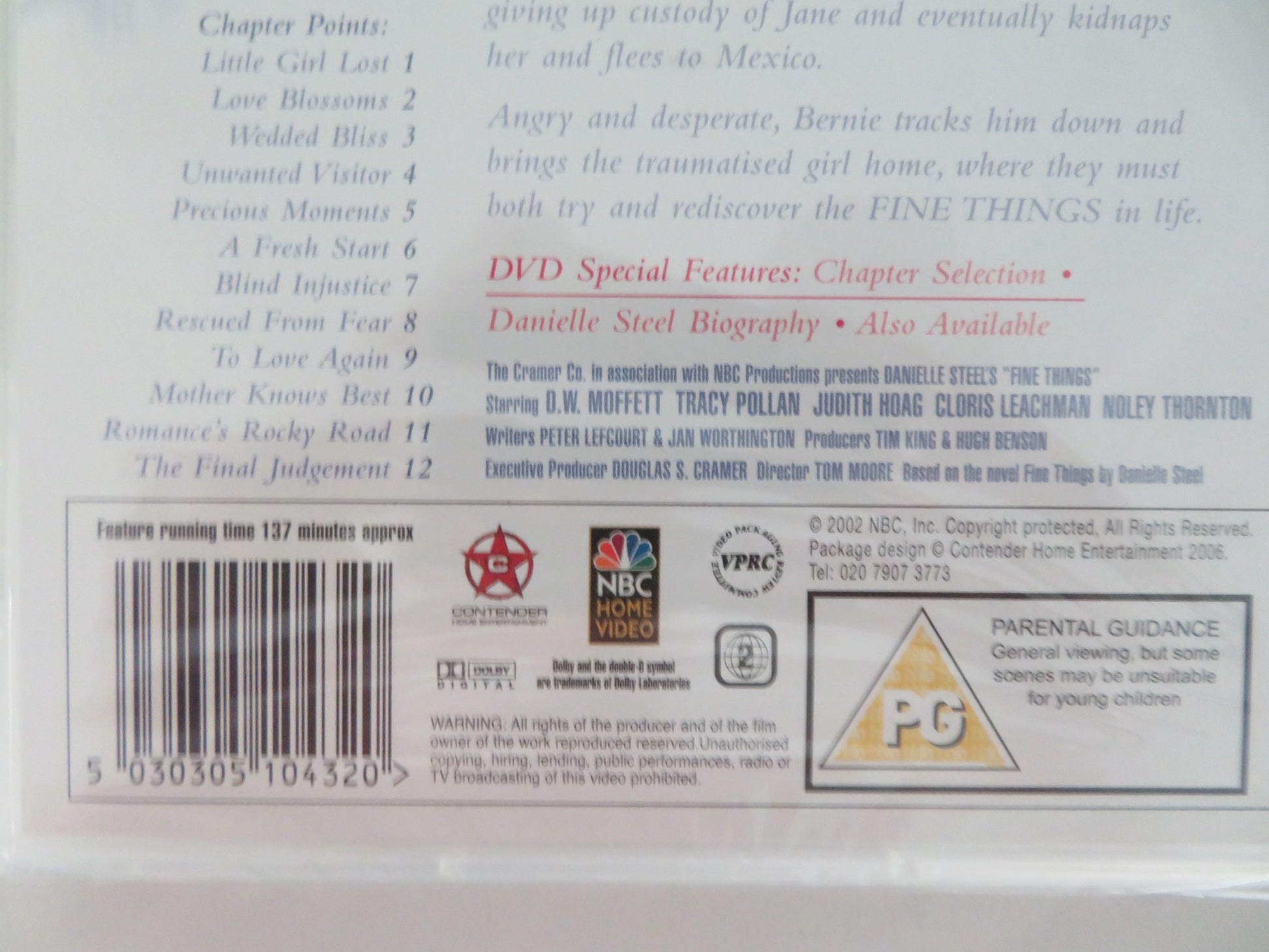 DANIELLE STEEL'S FINE THINGS (DVD) D.W MOFFET TRACEY POLLAN 1990 REGION 2 - Rendezvous Cinema