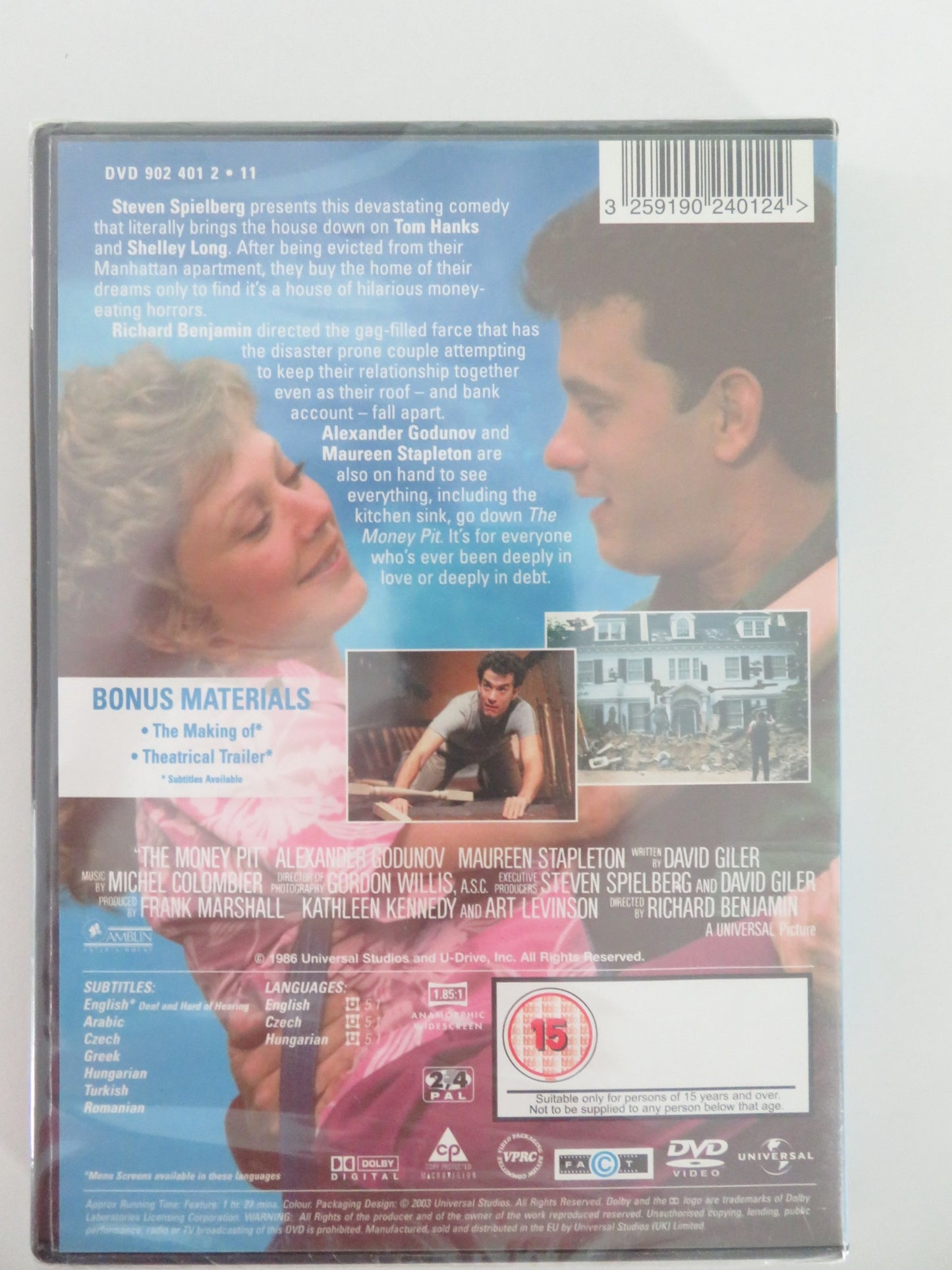 THE MONEY PIT (DVD) TOM HANKS SHELLEY LONG 1986 REGION 2 - Rendezvous Cinema