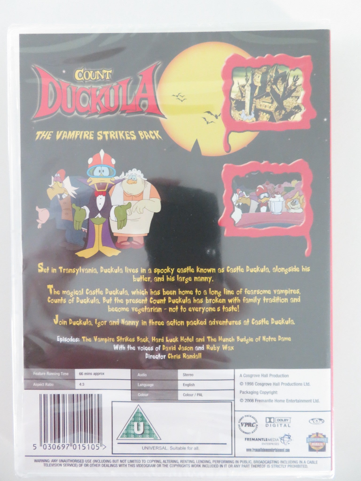COUNT DUCKULA VAMPIRE STRIKES BACK (DVD) DAVID JASON RUBY WAX 2002 REGION 0 - Rendezvous Cinema