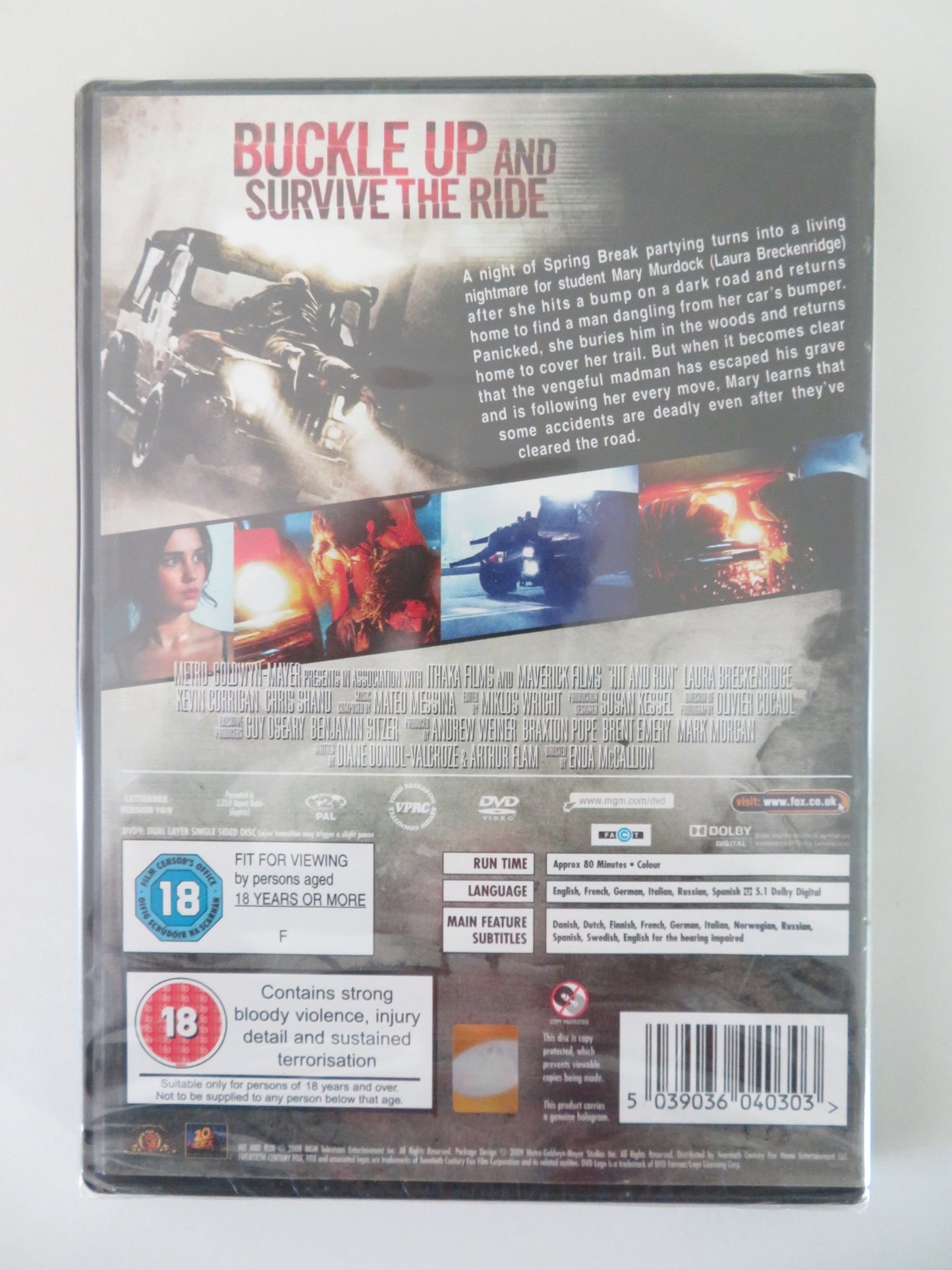 HIT AND RUN (DVD) LAURA BRECKENRIDGE KEVIN CORRIGAN 2009 REGION 2 - Rendezvous Cinema