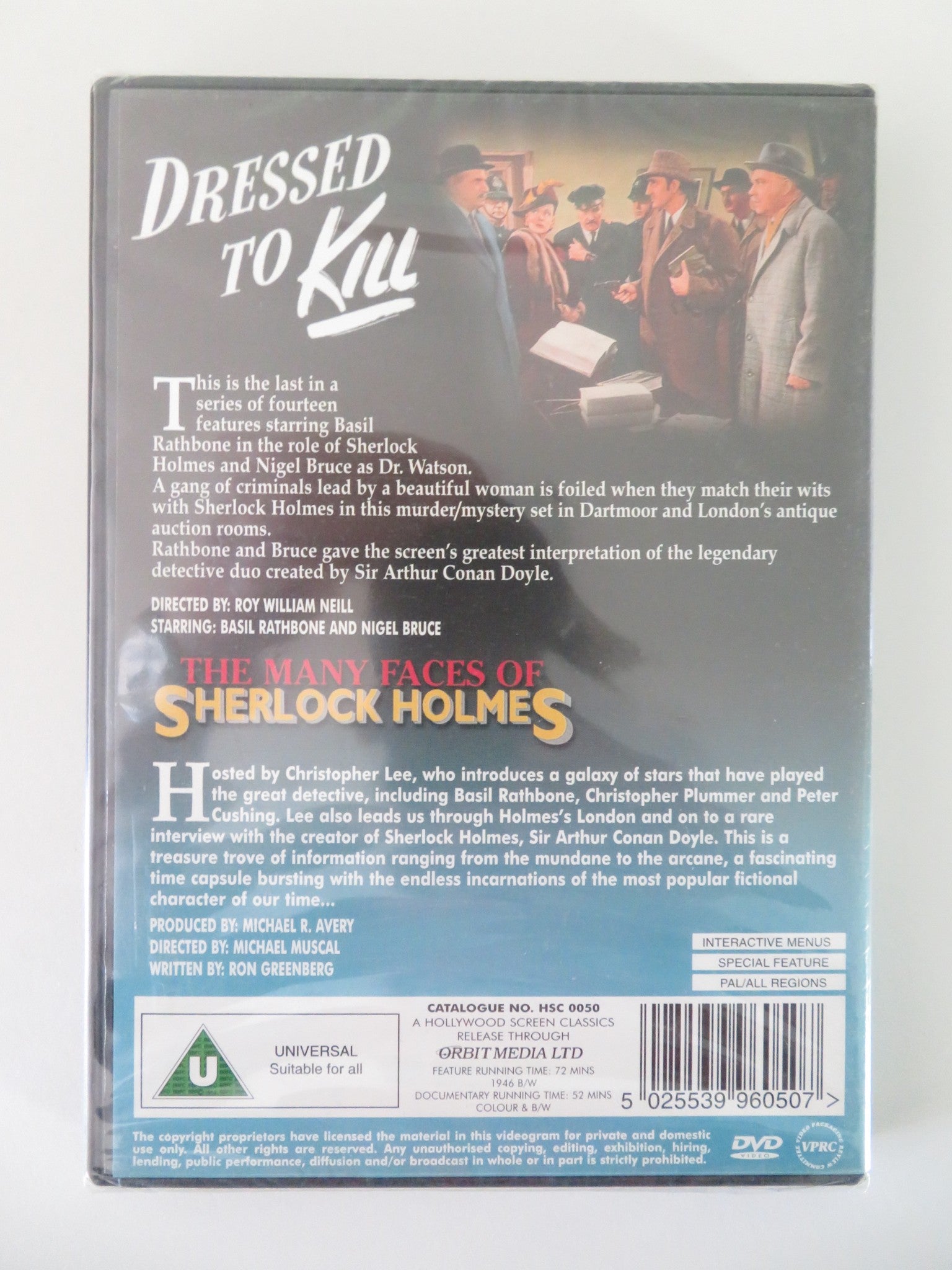 DRESSED TO KILL (DVD) BASIL RATHBONE NIGEL BRUCE 1946 REGION 0 - Rendezvous Cinema