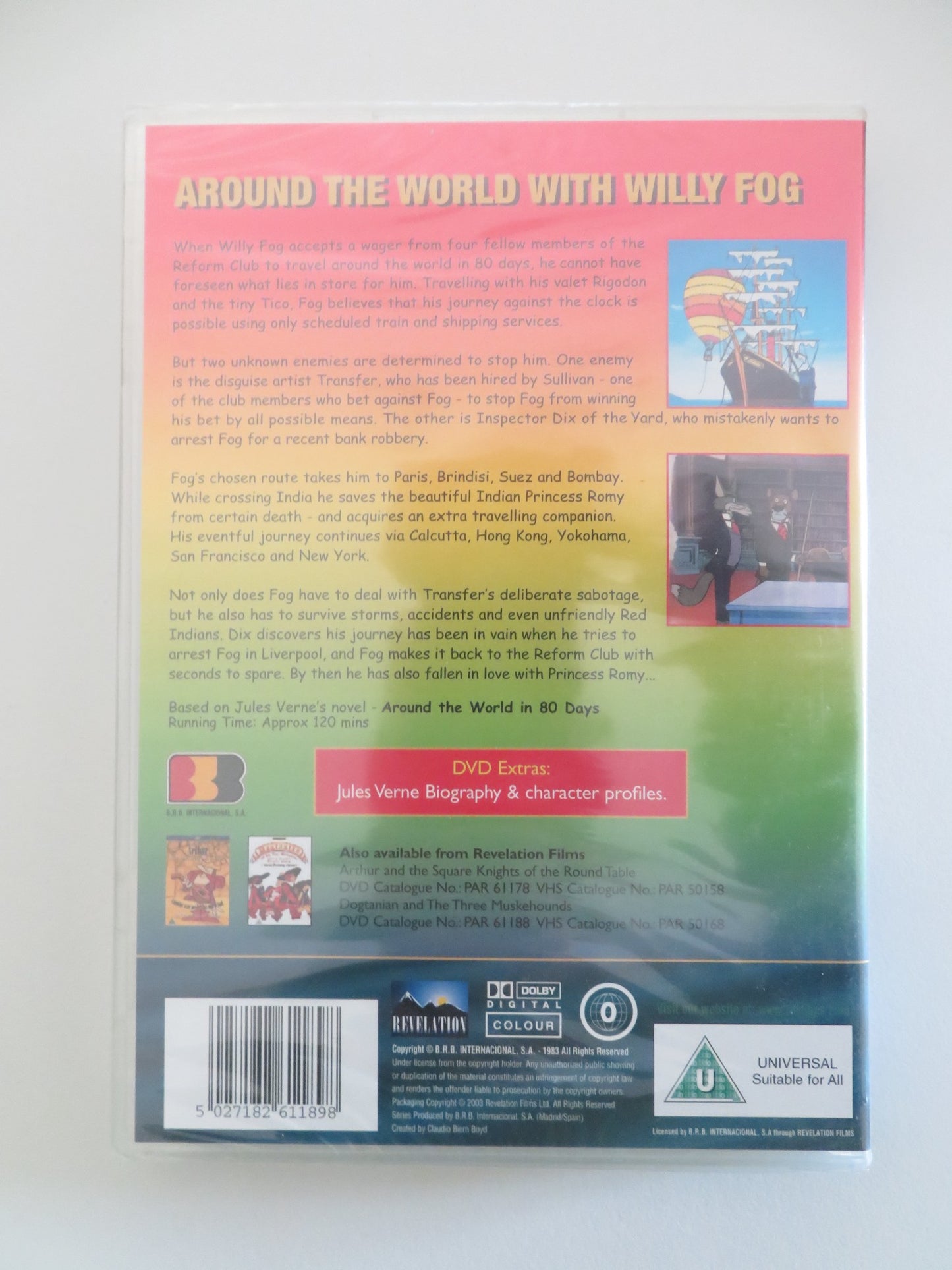 AROUND THE WORLD WITH WILLY FOG - 5 EPISODES (DVD) 1983 REGION 0