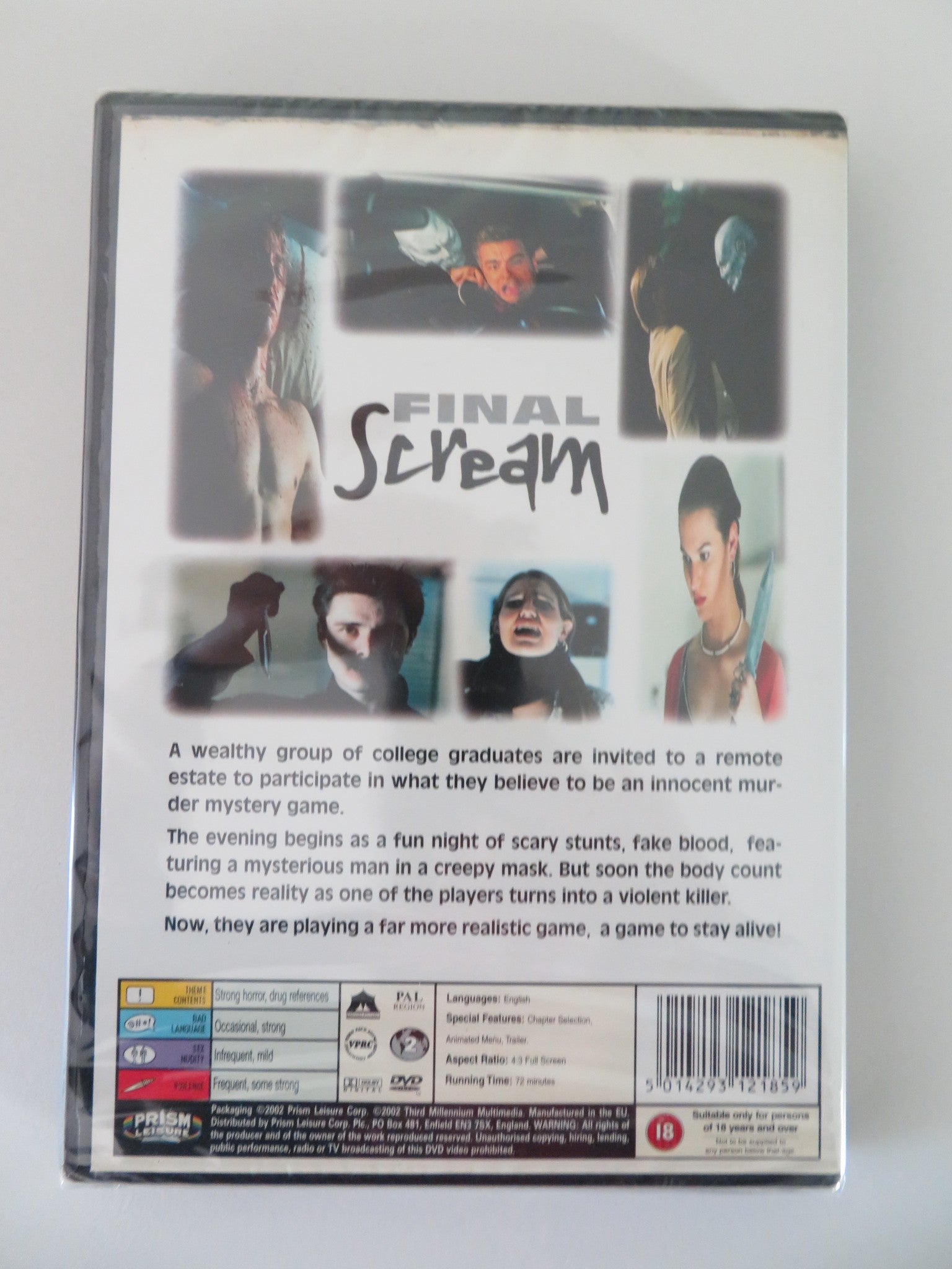 FINAL SCREAM (DVD) JAMIE GANNON MELISSA RENEE MARTIN 2001 REGION 2 - Rendezvous Cinema