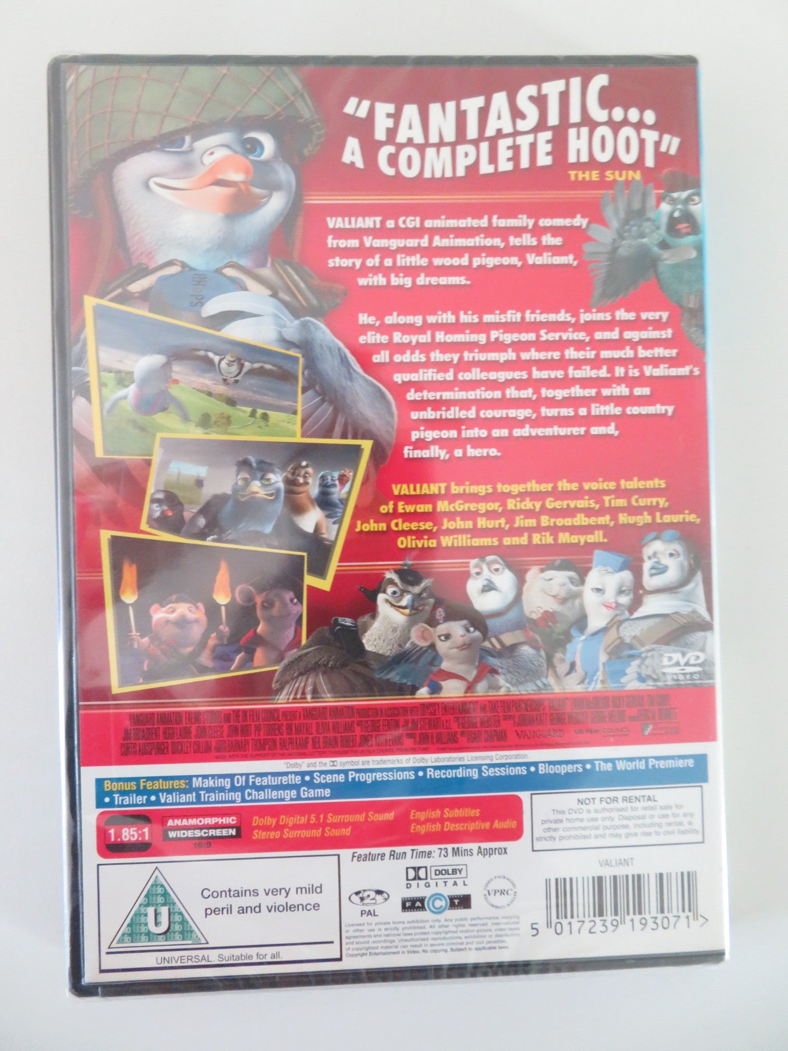 VALIANT (DVD) EWAN MCGREGOR RICKY GERVAIS 2005 REGION 2 - Rendezvous Cinema