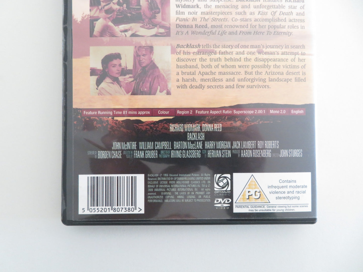 BACKLASH (DVD) RICHARD WIDMARK DONNA REED 1956 REGION 2