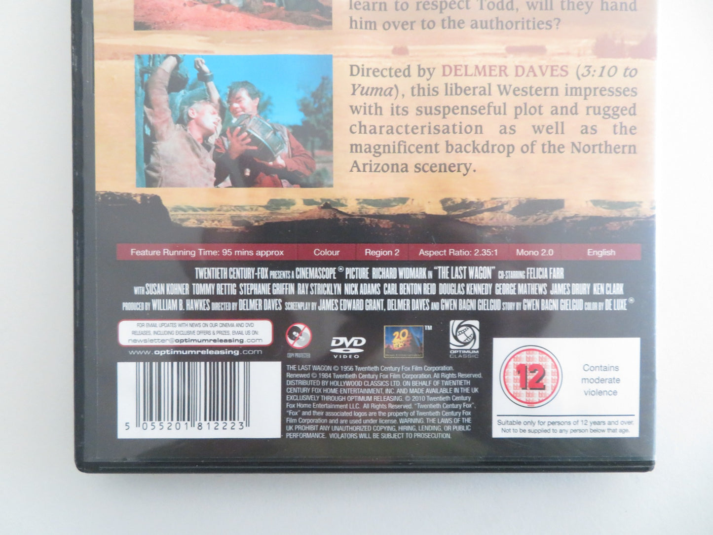 THE LAST WAGON (DVD) RICHARD WIDMARK FELICIA FARR 1956 REGION 2