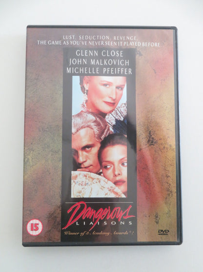 DANGEROUS LIAISONS (DVD) GLENN CLOSE JOHN MALKOVICH 1988 REGION 2