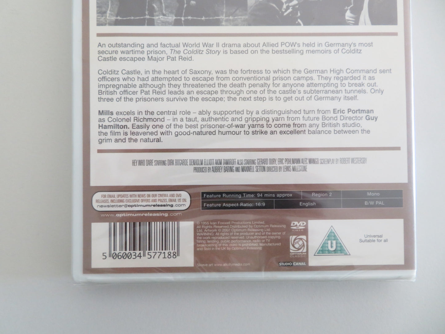 THE COLDITZ STORY - B (DVD) JOHN MILLS ERIC PORTMAN 1955 REGION 2