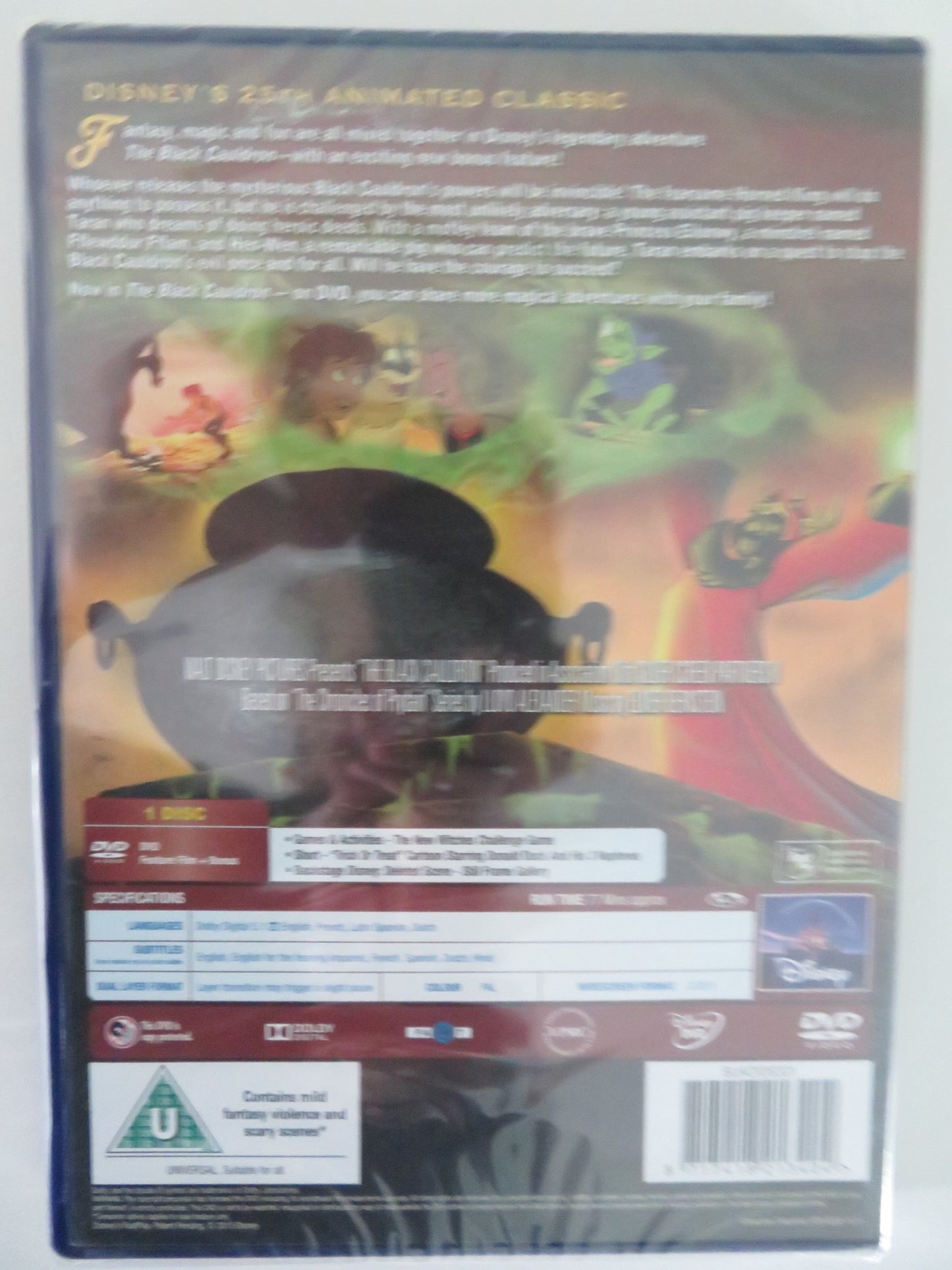 THE BLACK CAULDRON - B (DVD) GRANT BARDSLEY SUSAN SHERIDAN 1985 REGION 2