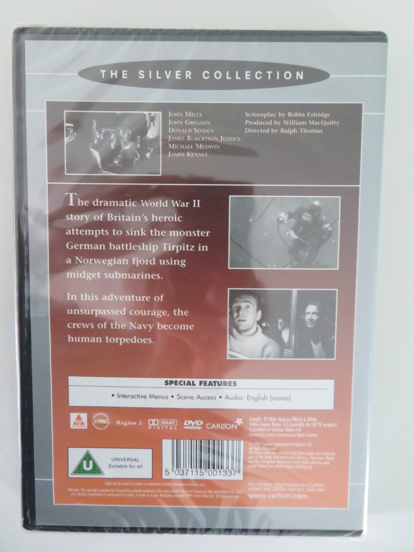 ABOVE US THE WAVES (DVD) JOHN MILLS JOHN GREGSON 1955 REGION 2 - Rendezvous Cinema