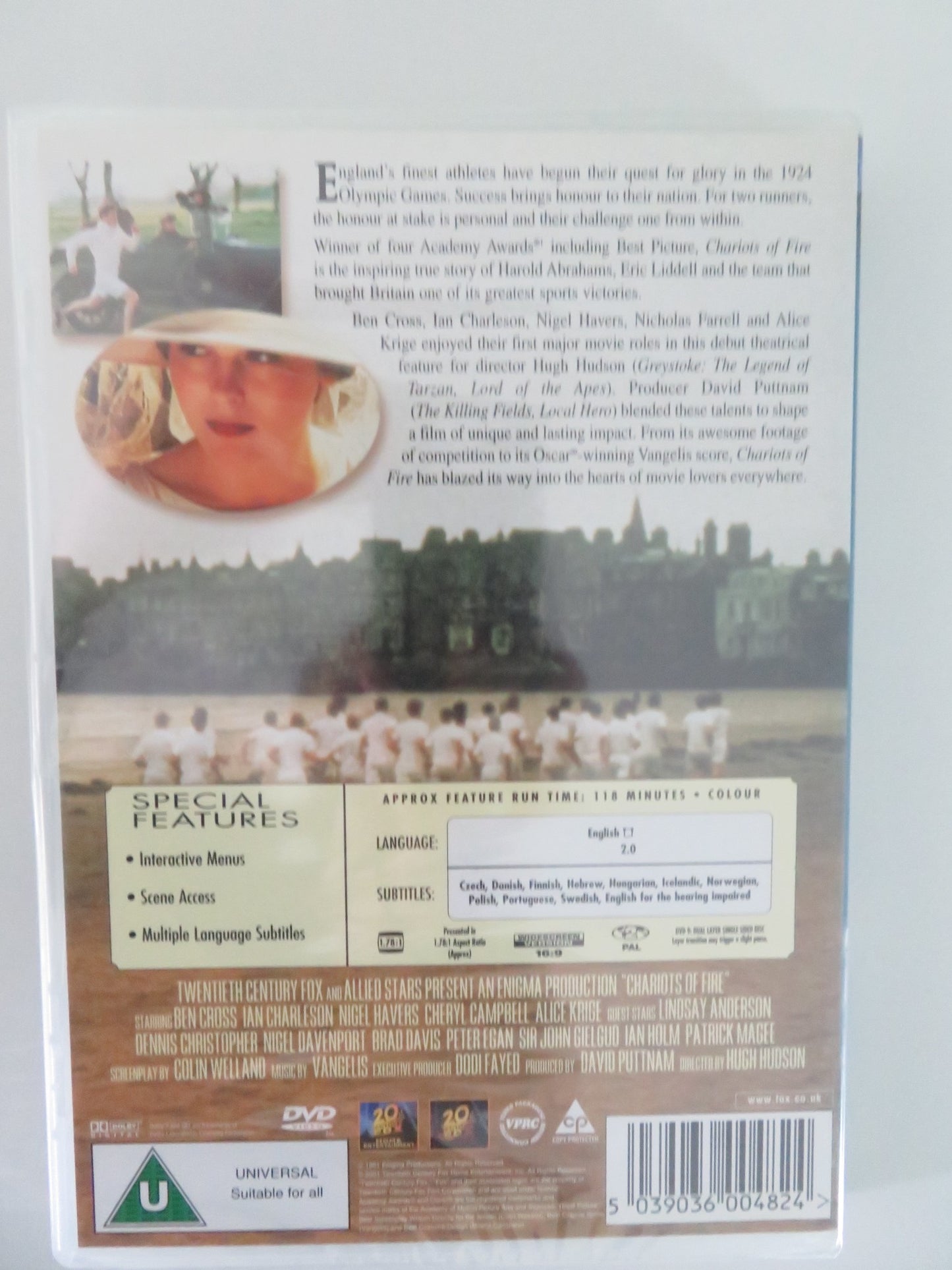 CHARIOTS OF FIRE (DVD) NICHOLAS FARRELL NIGEL HAVERS 1981 REGION 2