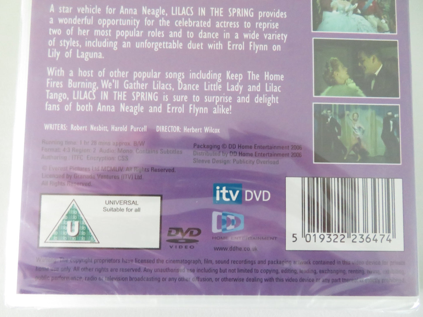 LILACS IN THE SPRING (DVD) ANNA NEAGLE ERROL FLYNN 1954 REGION 2 - Rendezvous Cinema