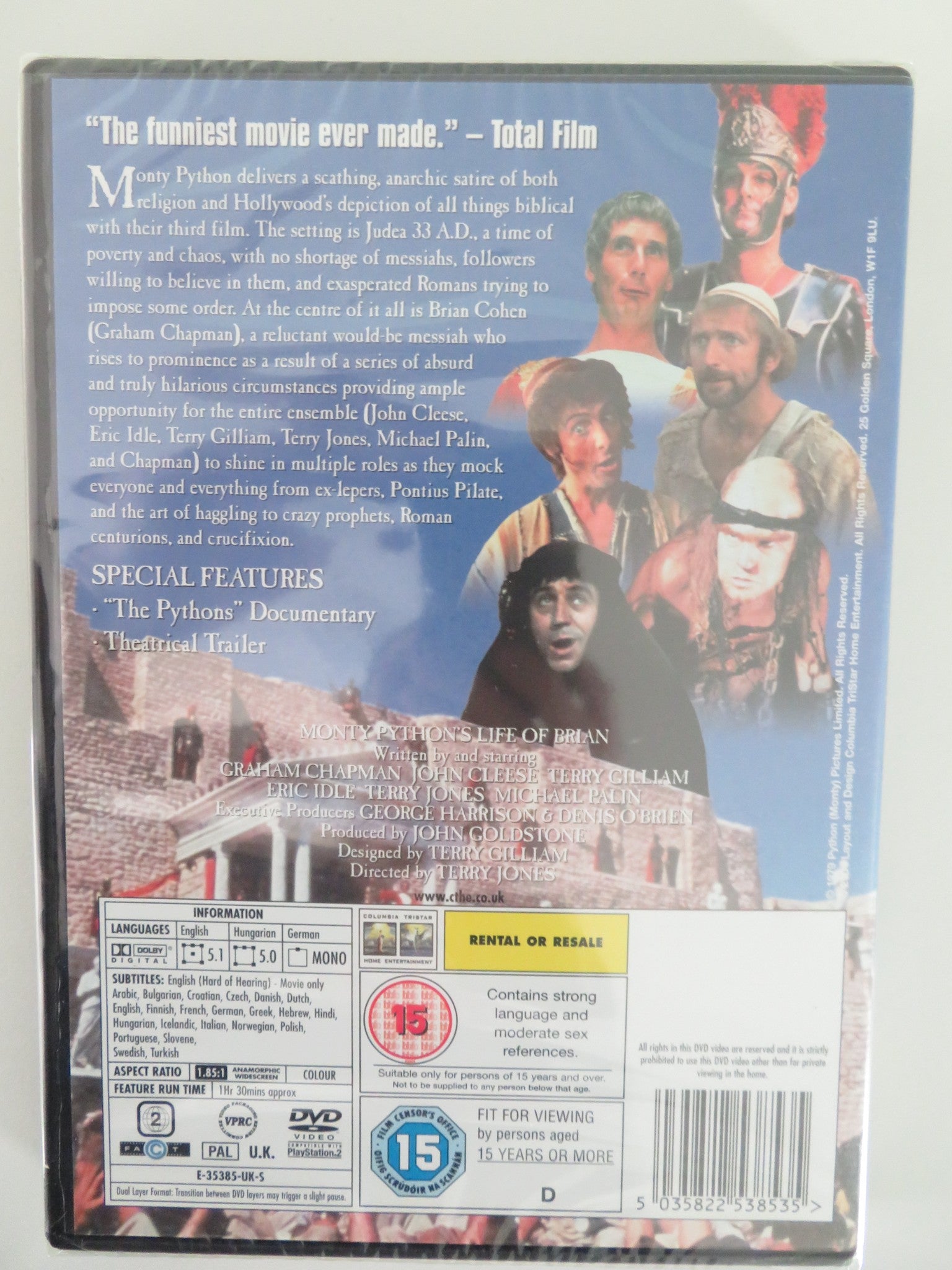 MONTY PYTHON'S LIFE OF BRIAN (DVD) GRAHAM CHAPMAN JON CLEESE 1979 REGION 2 - Rendezvous Cinema